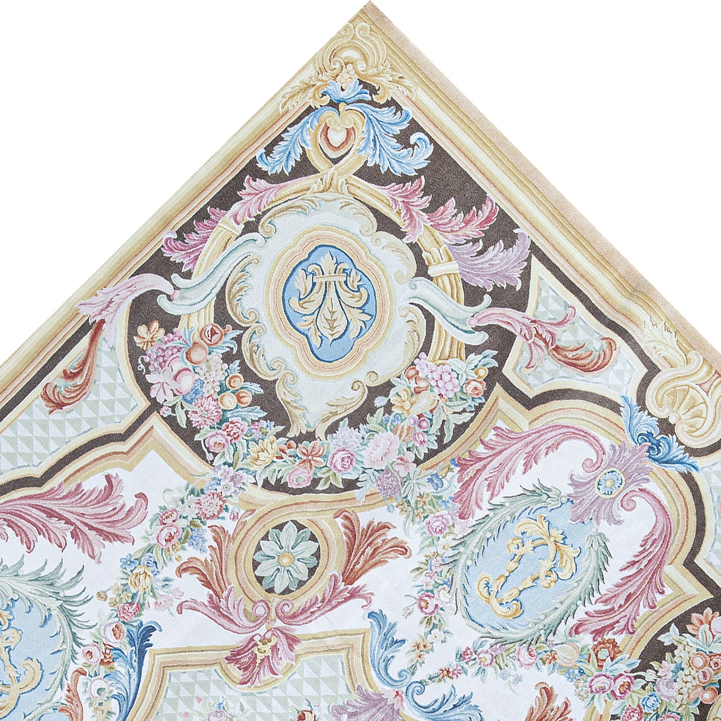 RENAISSANCE SAVONNERIE S-163 IVORY / BROWN 10'1" X 14'