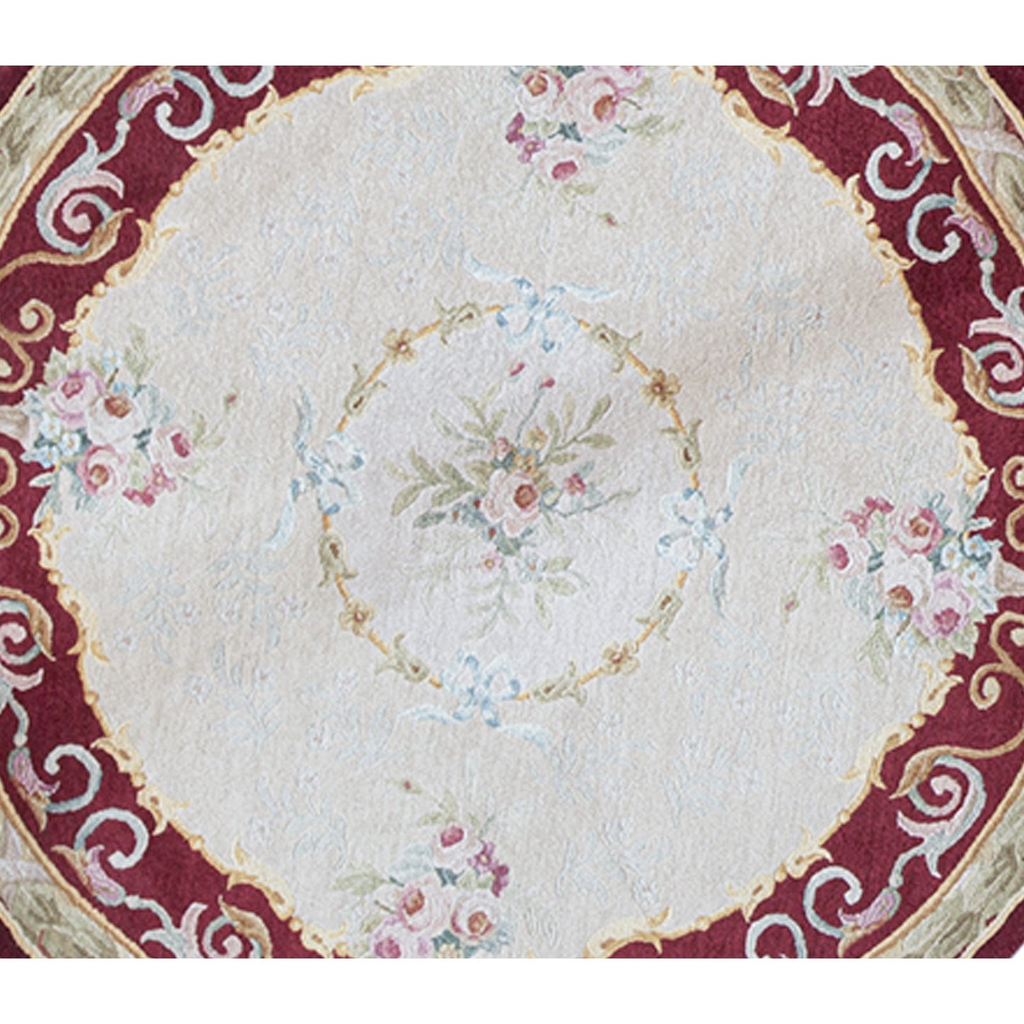 RENAISSANCE SAVONNERIE S-3RS IVORY / RED 5' X 5'