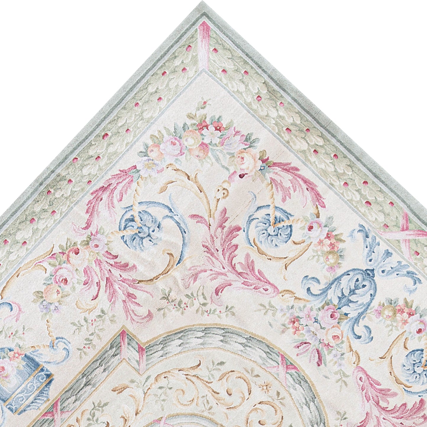 RENAISSANCE SAVONNERIE S-11G BEIGE / GREEN 8'10" X 11'5"