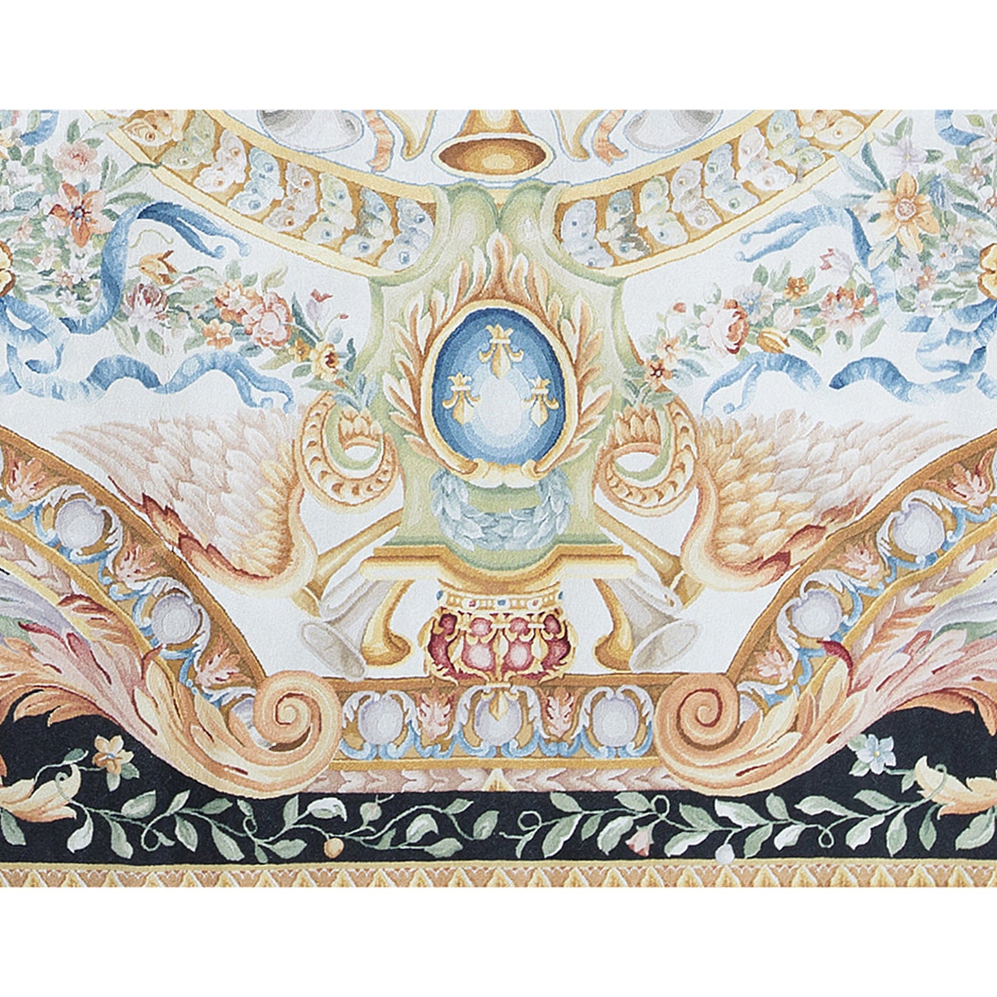 RENAISSANCE SAVONNERIE S194B IVORY / BLACK 11'1" X 12'1"