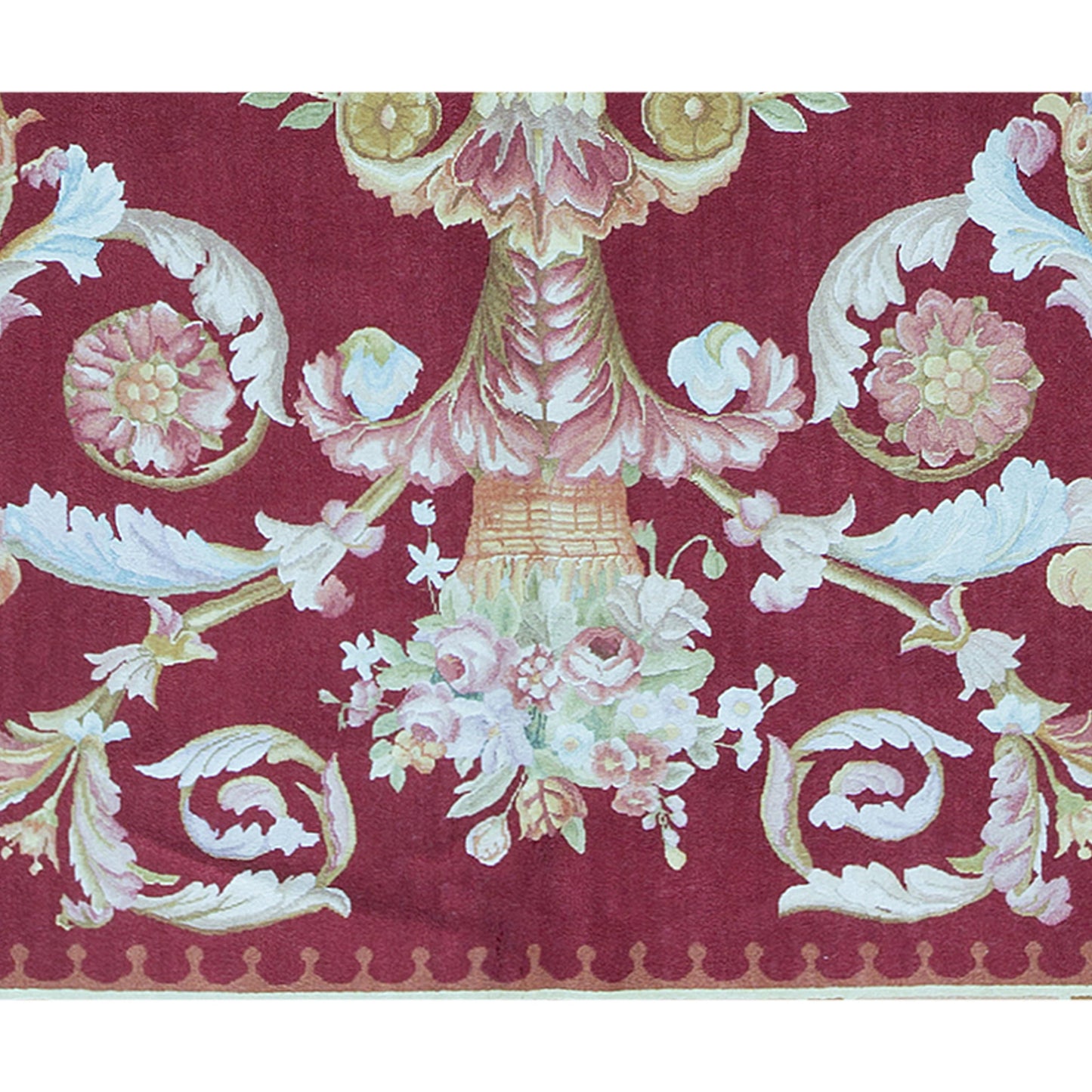 RENAISSANCE SAVONNERIE S-131 RED / IVORY 9' X 12'