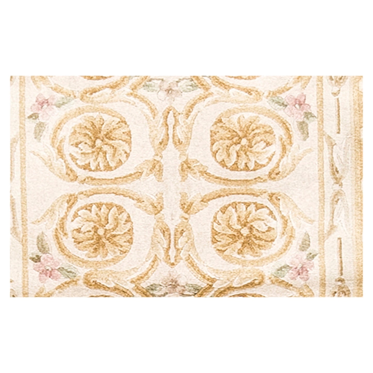 RENAISSANCE SAVONNERIE S229 IVORY / GOLD 2'4" X 8'