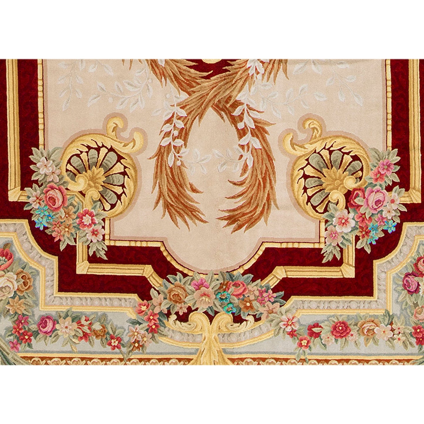 RENAISSANCE SAVONNERIE S-186 IVORY / RED 12' X 18'2"