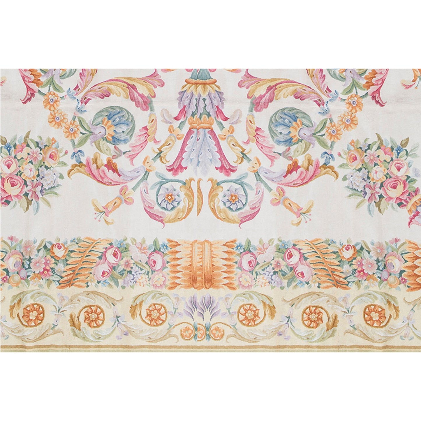 RENAISSANCE SAVONNERIE S170A IVORY / LIGHT GREEN 11'1" X 16'