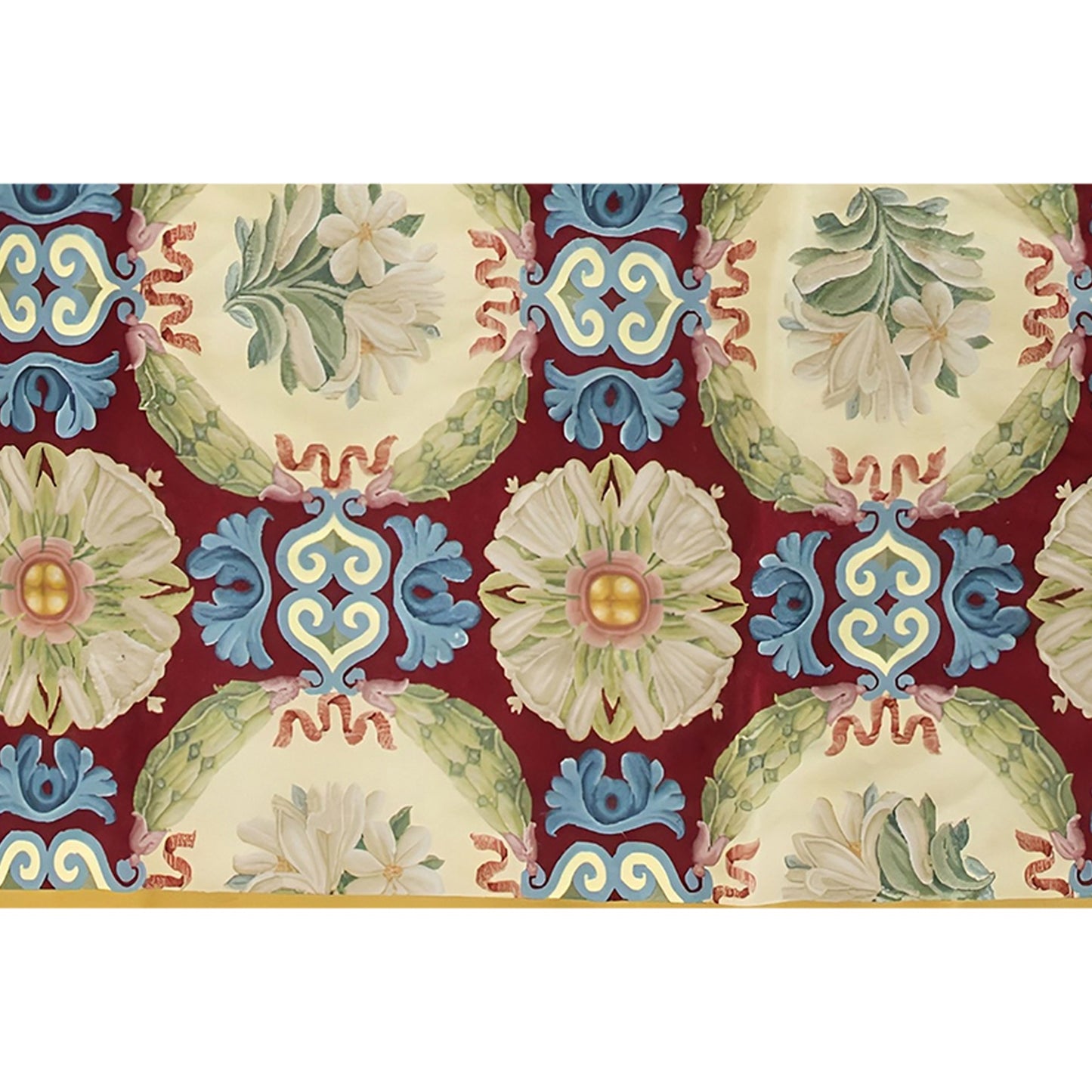 RENAISSANCE SAVONNERIE SS60- RED / IVORY 12'3" X 15'