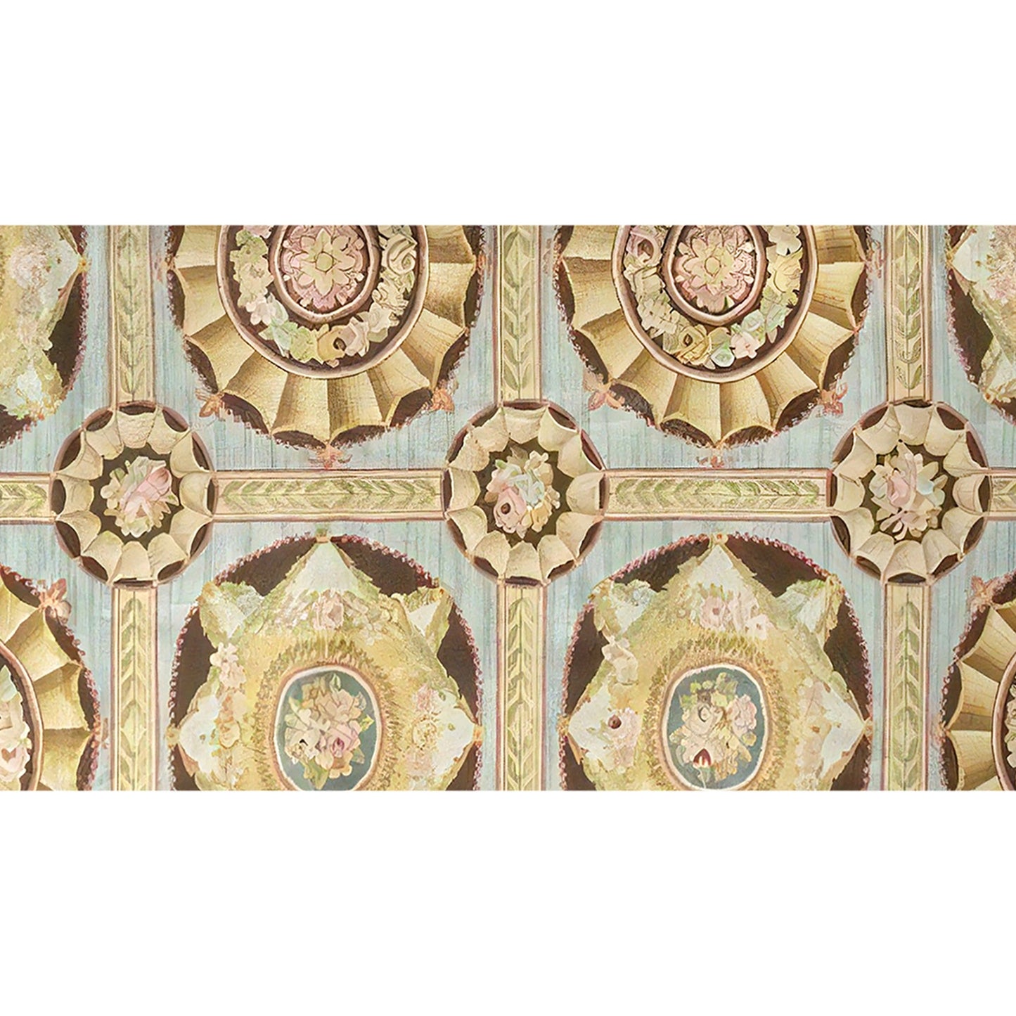 RENAISSANCE SAVONNERIE S-02- YELLOW / BLUE 12'4" X 17'3"