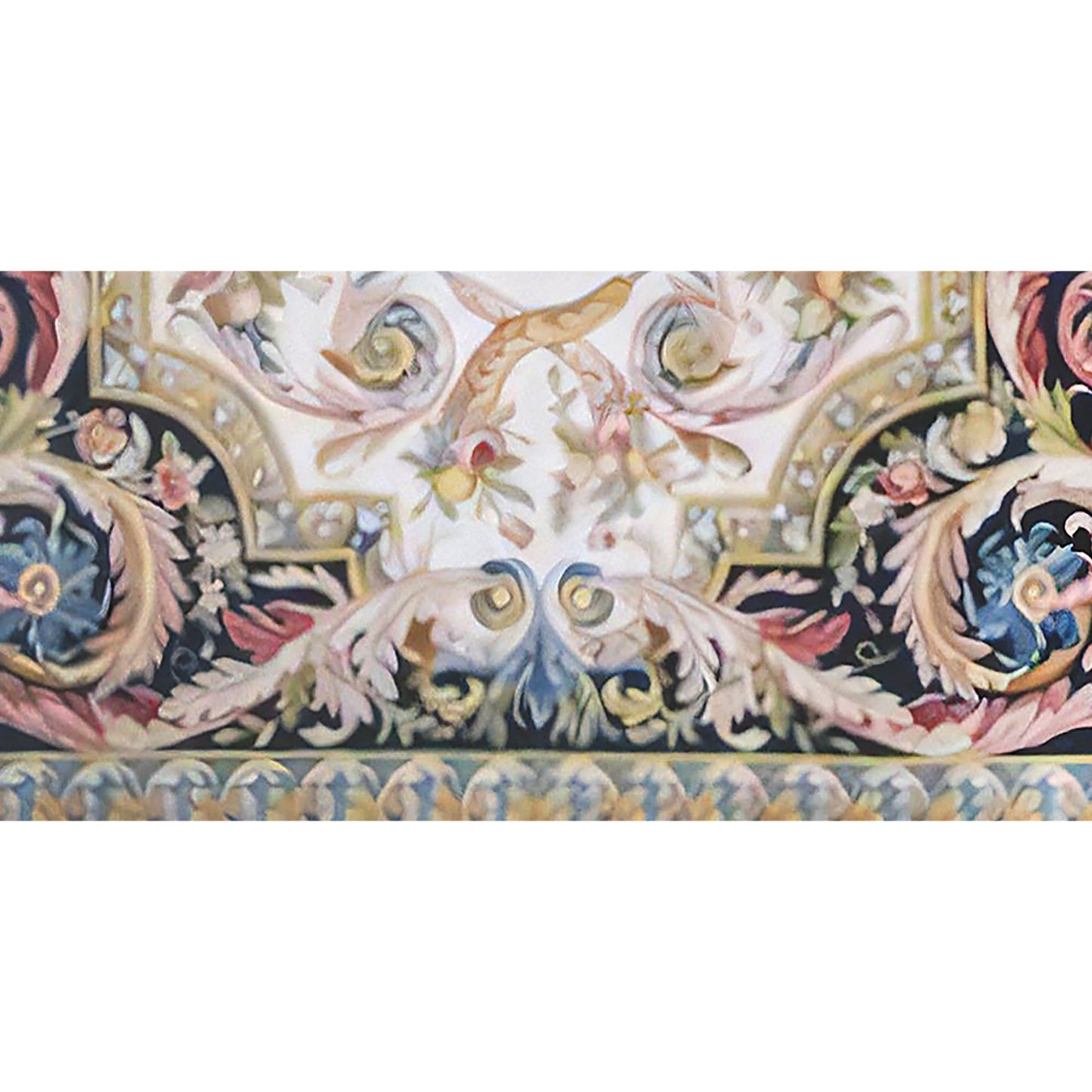 RENAISSANCE SAVONNERIE S-25N IVORY / NAVY 11' X 16'1"