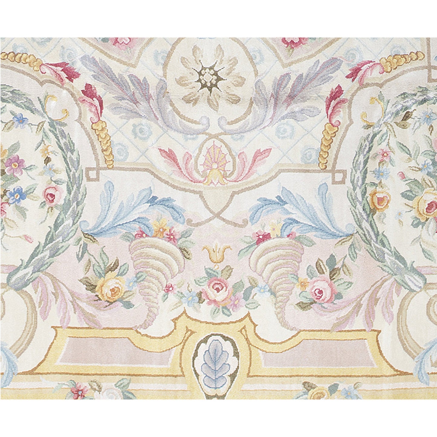 RENAISSANCE SAVONNERIE S-137 IVORY / GREEN 11'1" X 16'1"