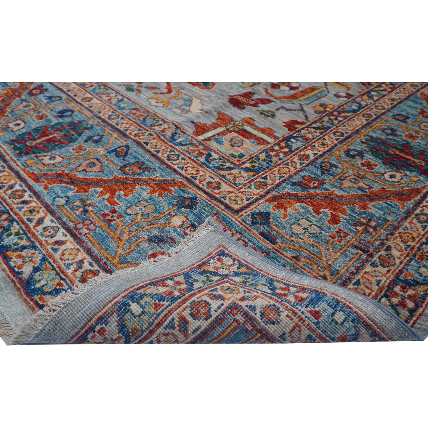 ARYANA ARYAN LIGHT GREY / LIGHT BLUE 8'1" X 11'9"