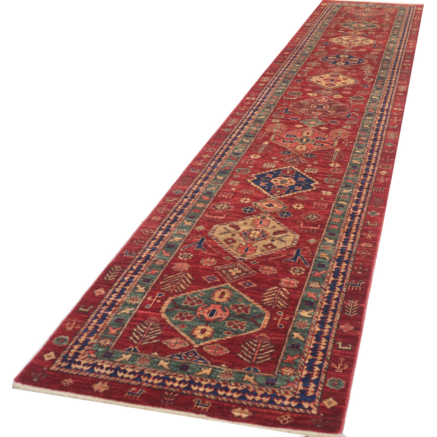 ARYANA ARYAN RED / GREEN 2'8" X 15'10"