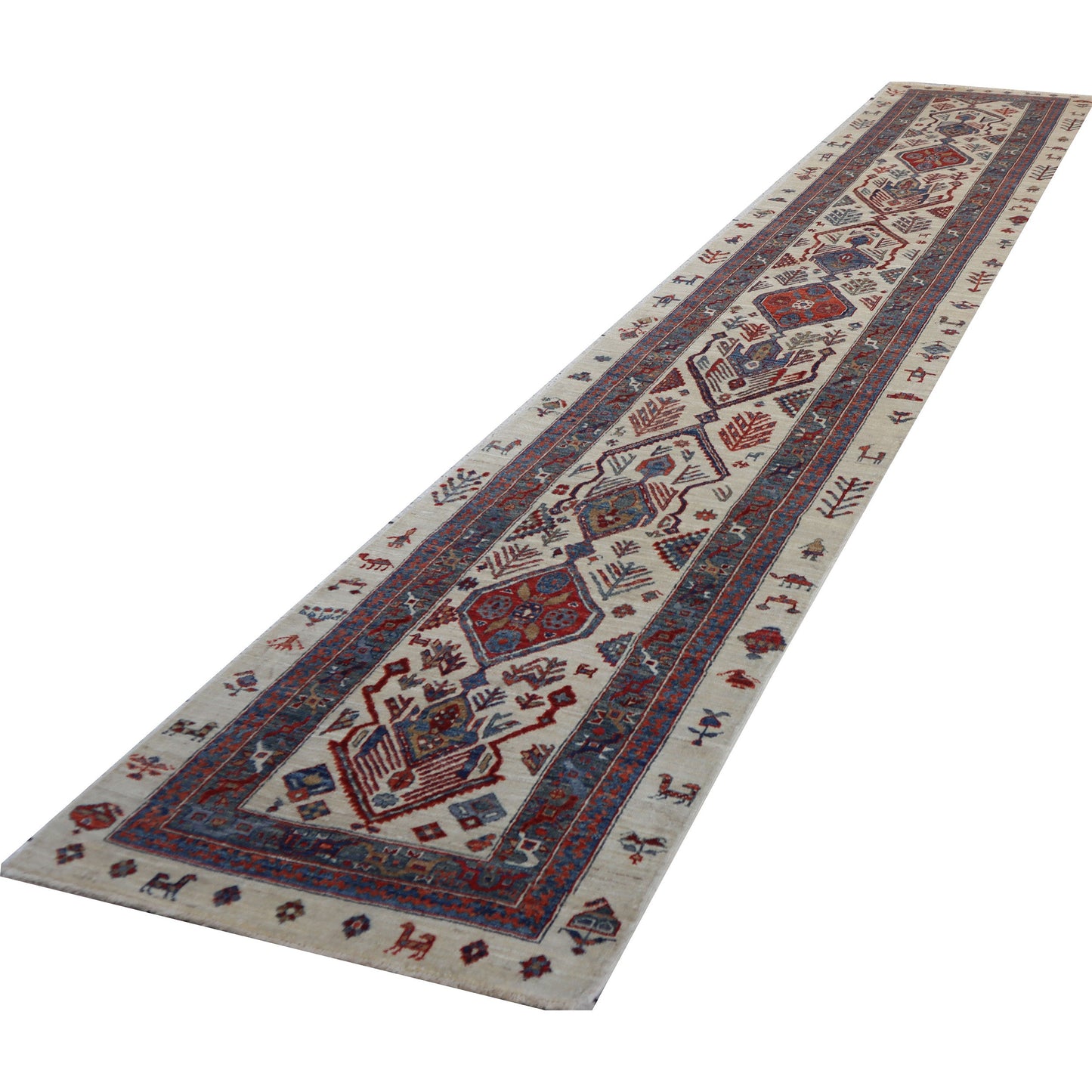 ARYANA ARYAN IVORY / GREEN 2'7" X 16'1"
