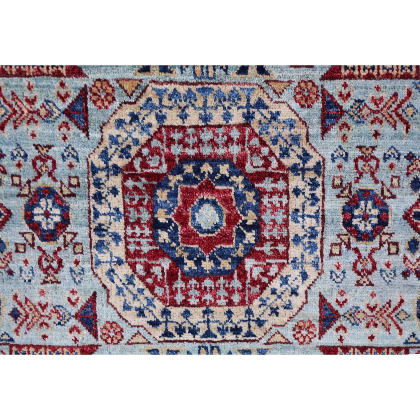 ARYANA MAMLU LIGHT BLUE / RED 2'5" X 10'