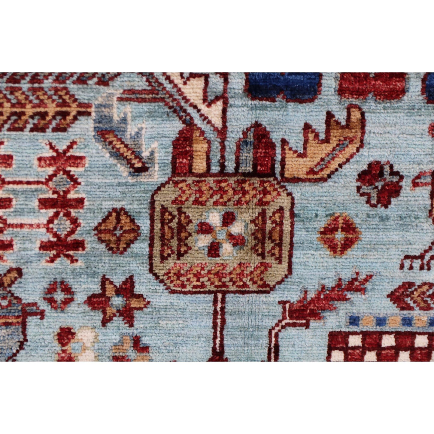 ARYANA TRIBA LIGHT BLUE / RED 4' X 9'9"