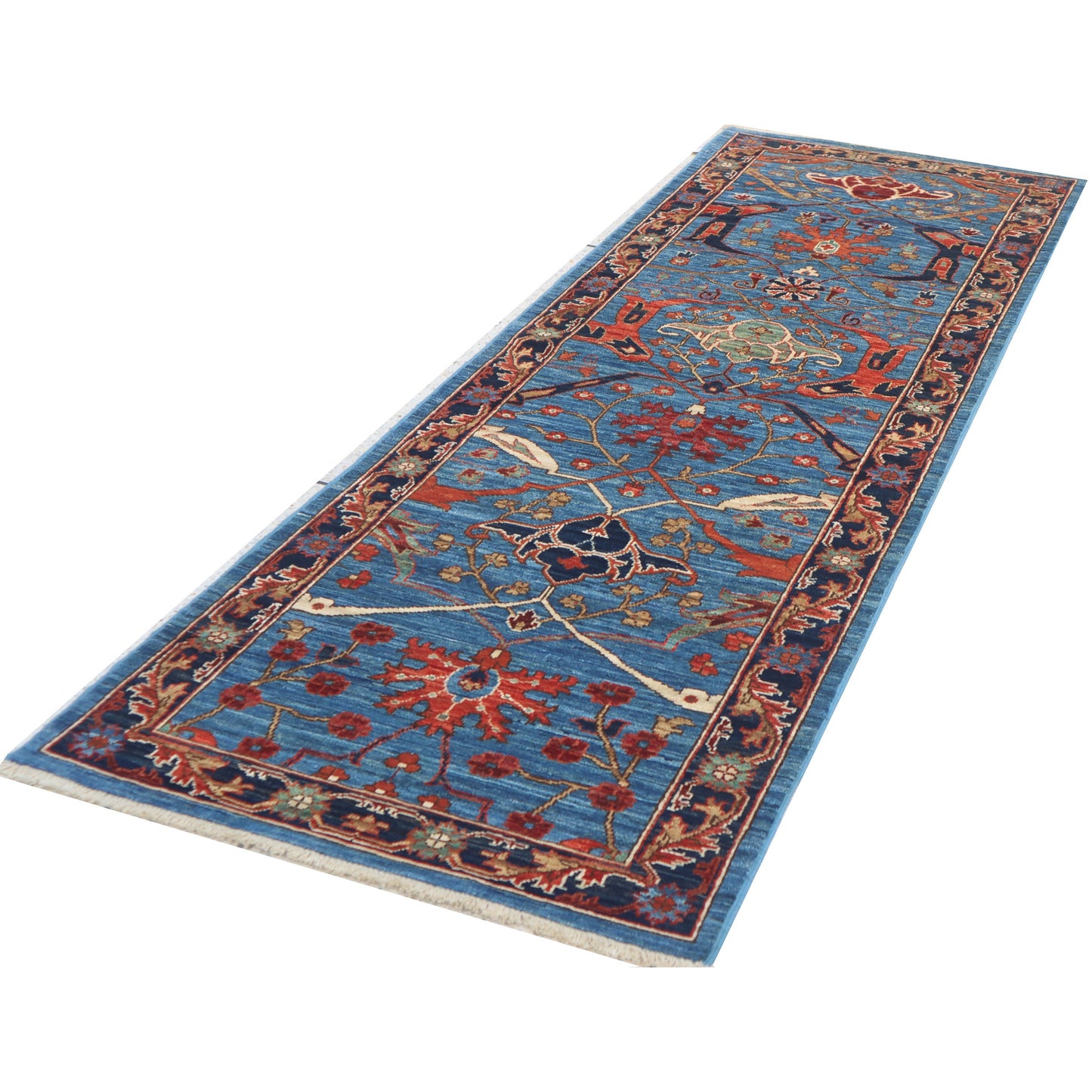 ARYANA ARYAN LIGHT BLUE / NAVY 2'7" X 8'