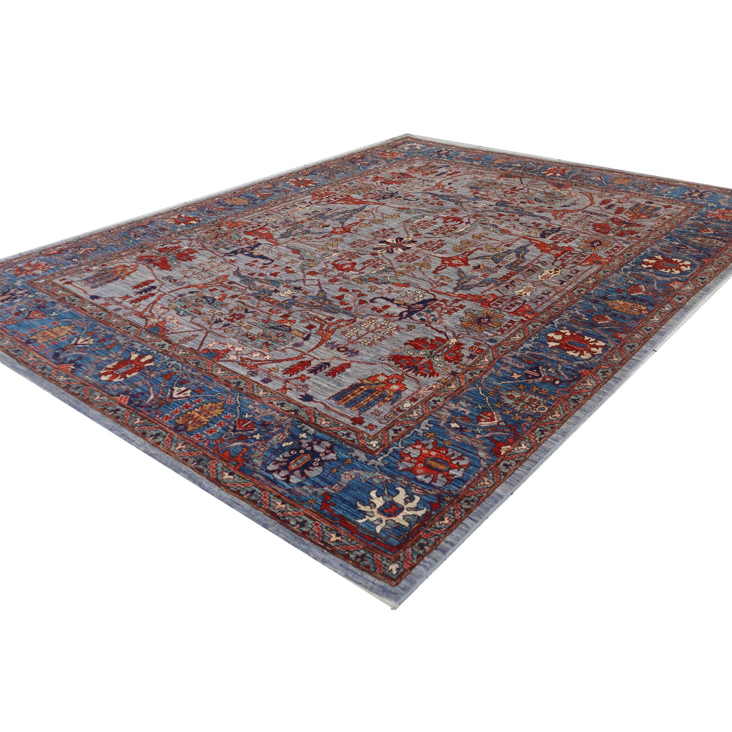 ARYANA ARYAN GREY / LIGHT BLUE 9' X 11'9"