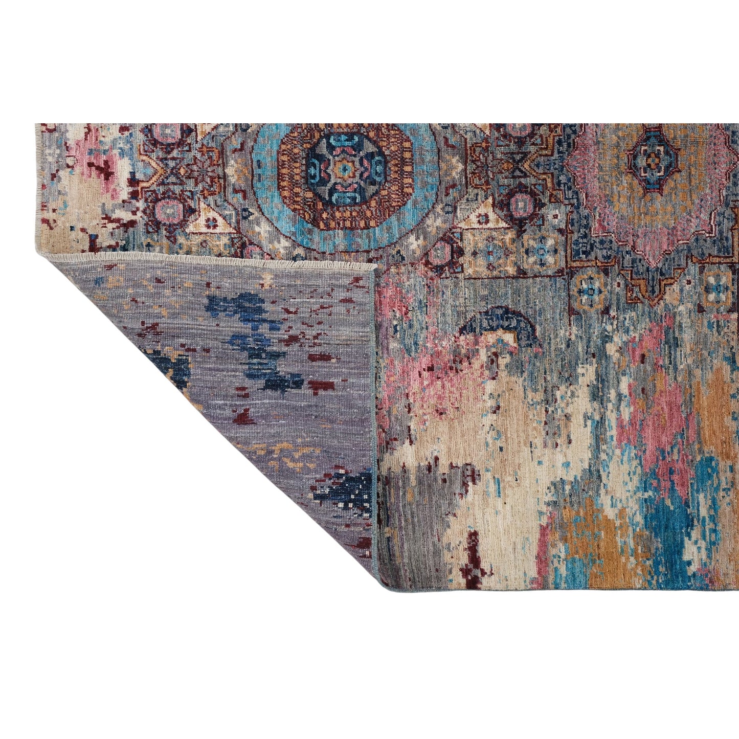 ARYANA ARYAN LIGHT BLUE / PINK 4'11" X 7'