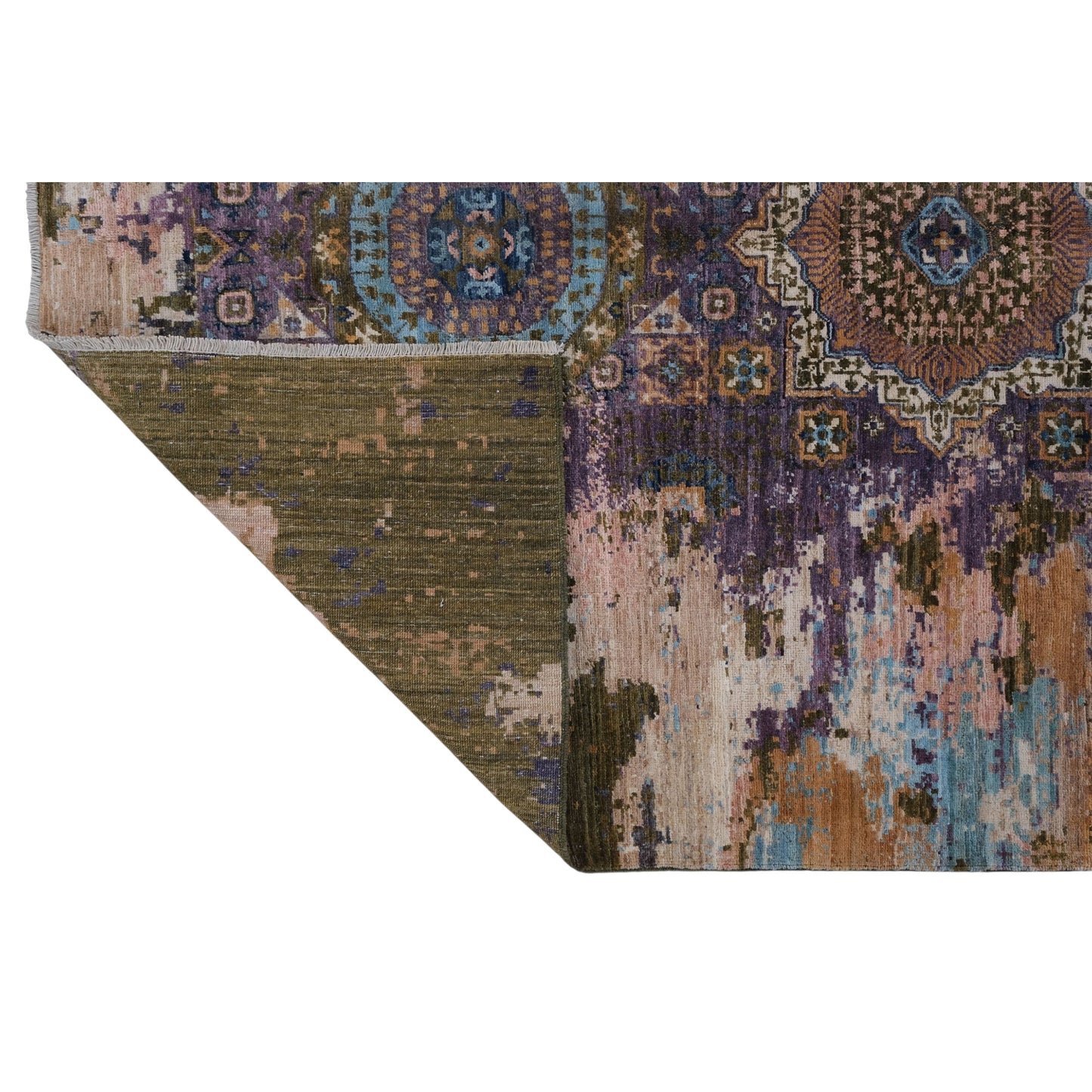 ARYANA ARYAN GREEN / LIGHT BLUE 4'10" X 6'10"