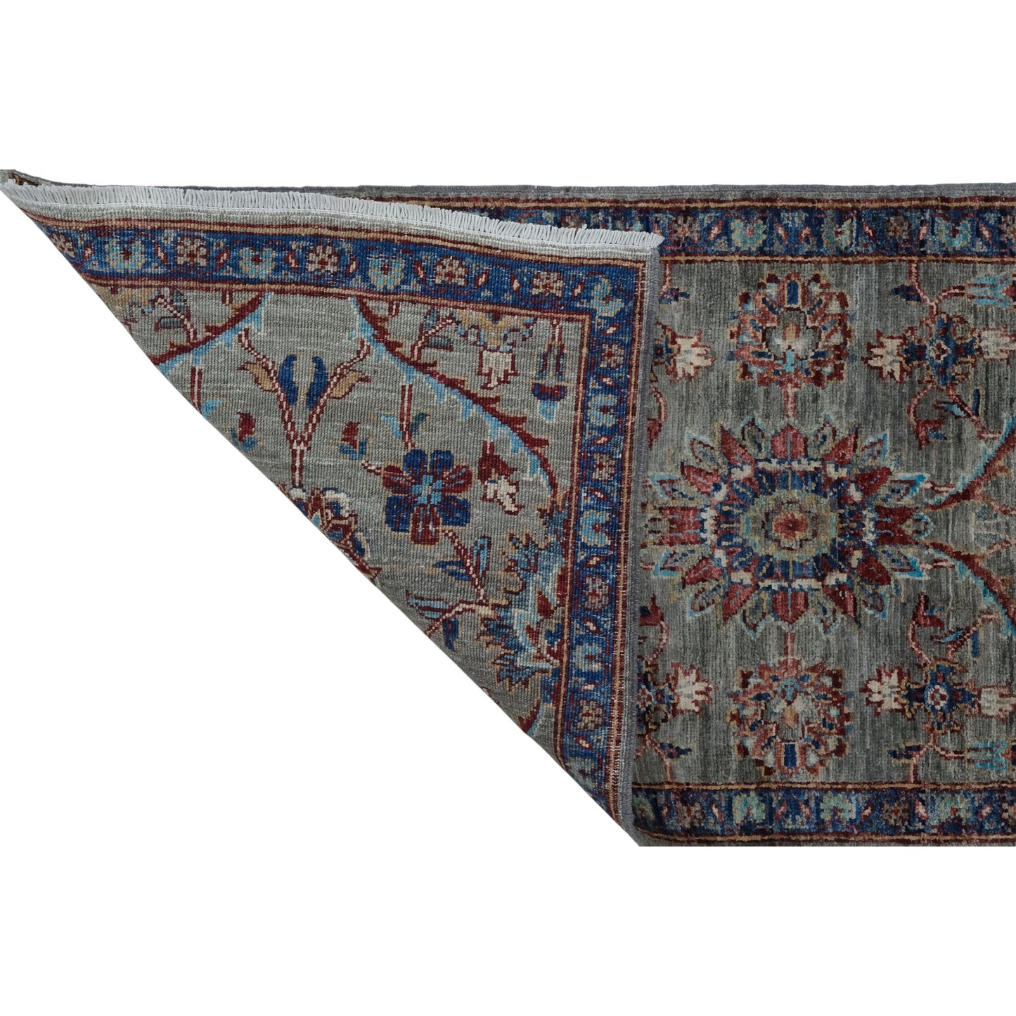 ARYANA ARYAN LIGHT GREEN / NAVY 2' X 4'10"