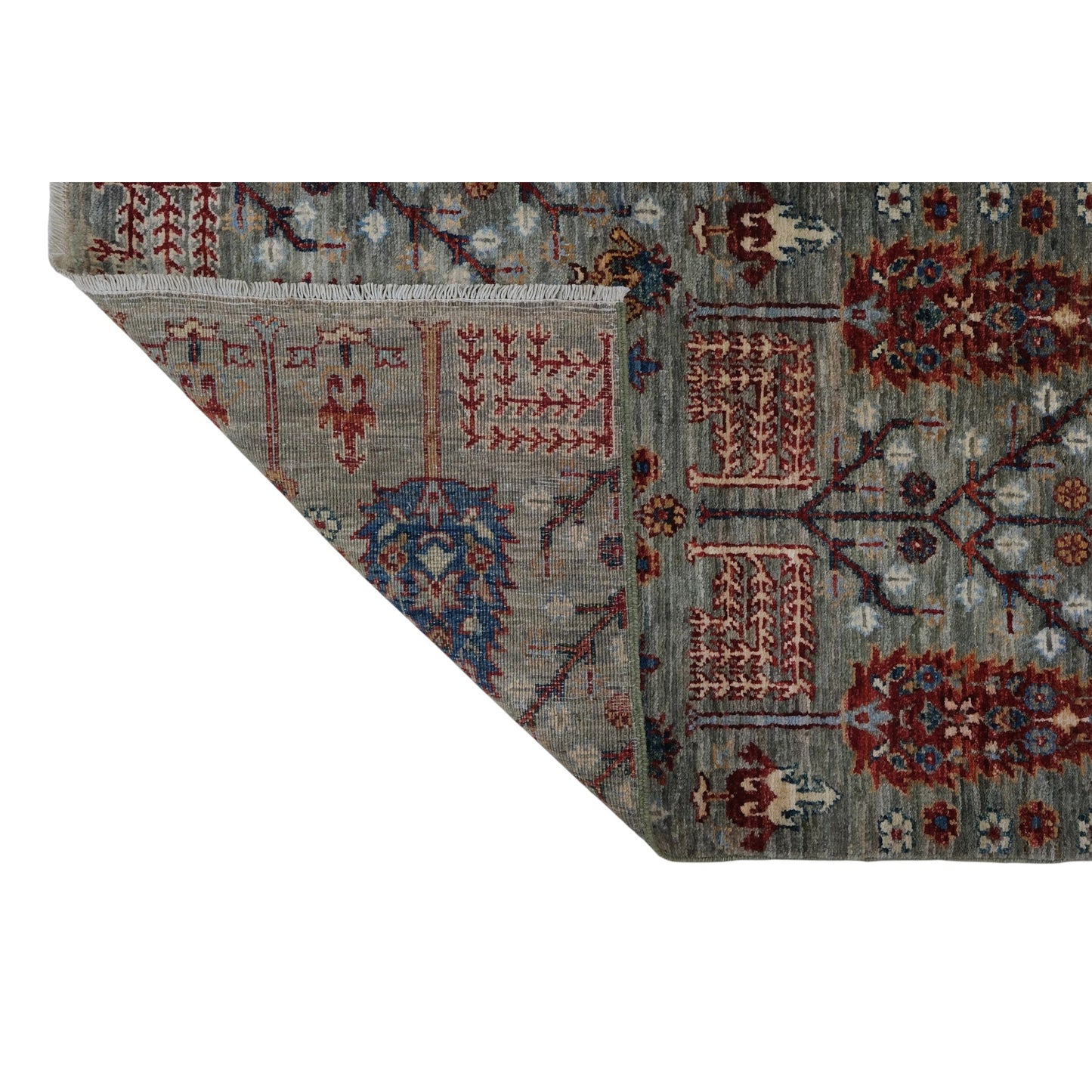 ARYANA ARYAN LIGHT GREEN / NAVY 2' X 5'2"
