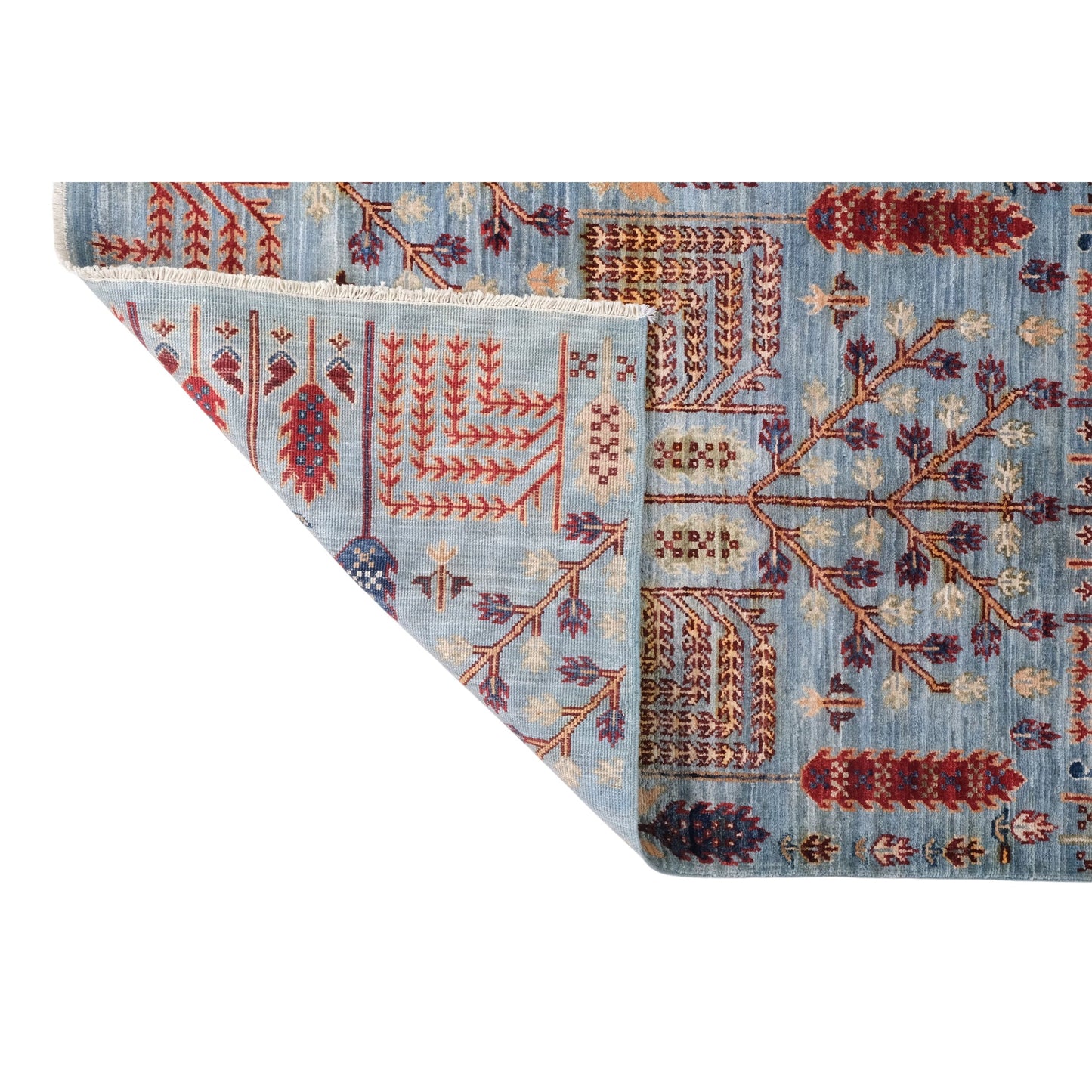 ARYANA ARYAN LIGHT BLUE / RED 2'6" X 9'10"