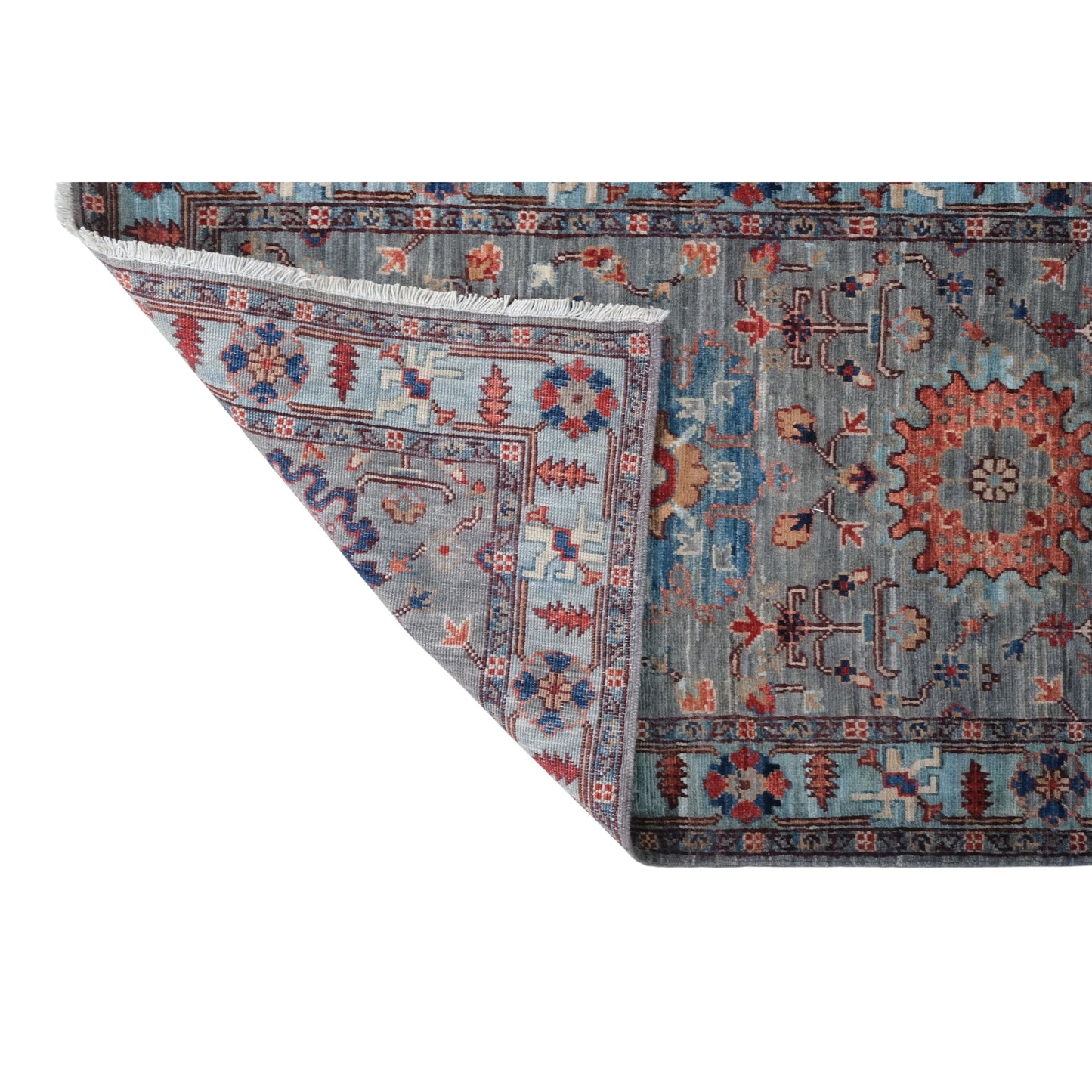 ARYANA ARYAN LIGHT GREEN / LIGHT BLUE 2'7" X 9'11"