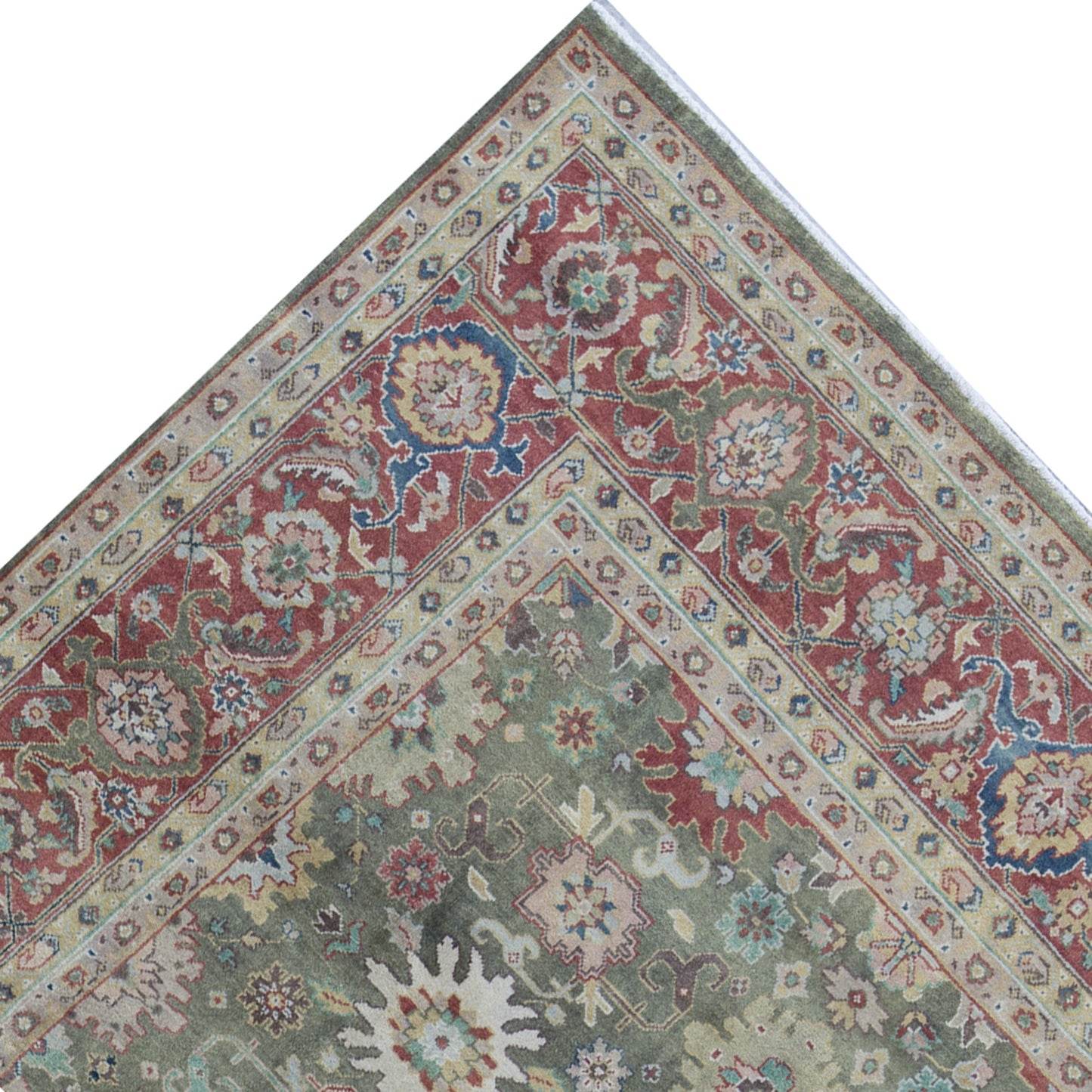 ANTIQUE MAHAL MA107 GREEN / RUST