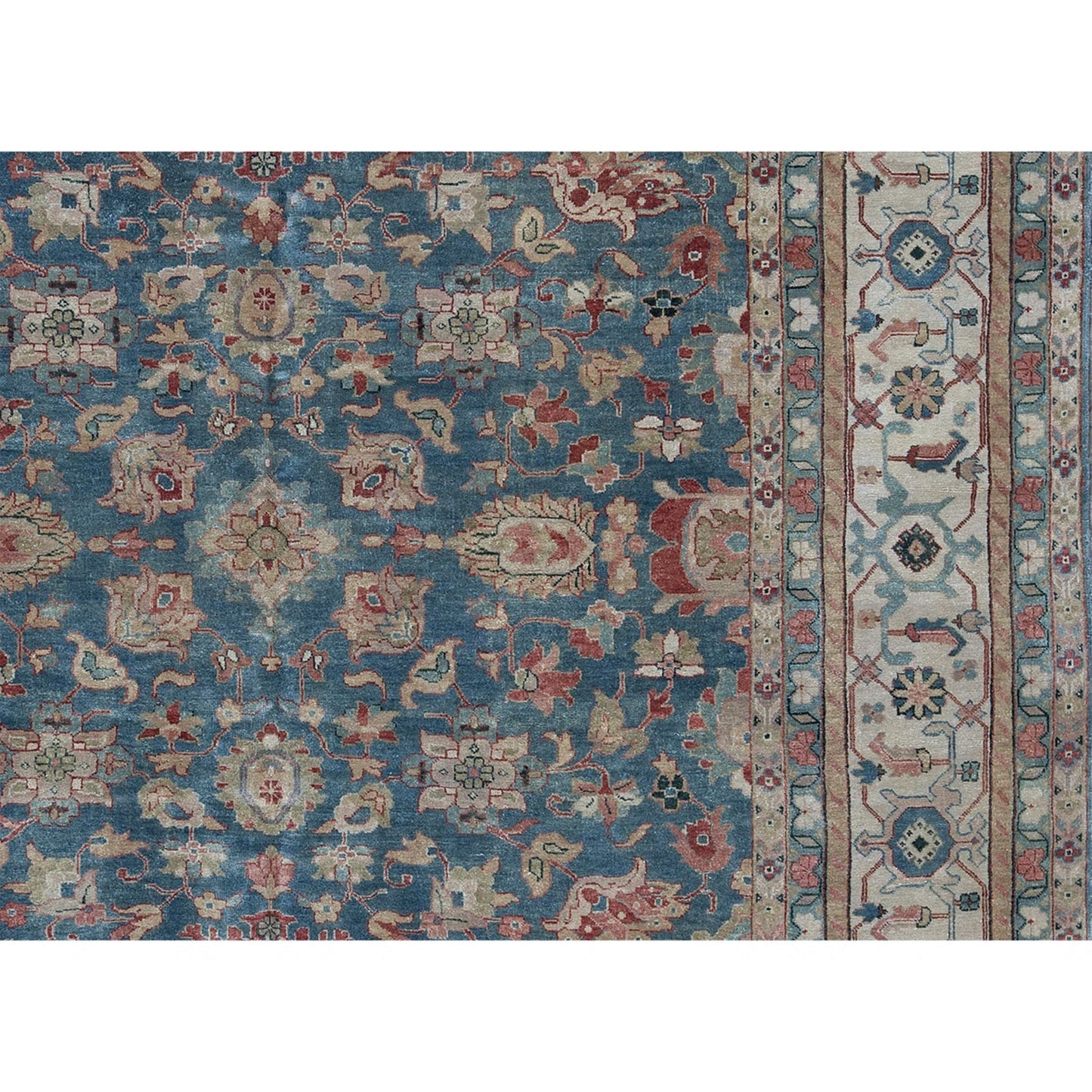 ANTIQUE MAHAL MJ-14 LIGHT BLUE / IVORY