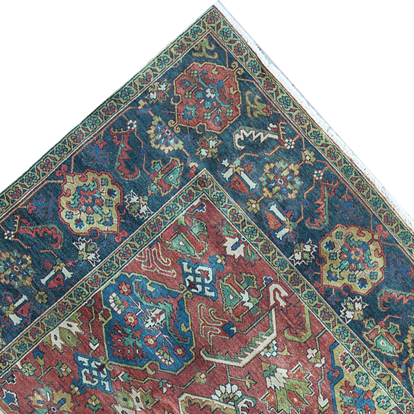 ANTIQUE SERAPI 203AS RED / BLUE 14'7" X 17'