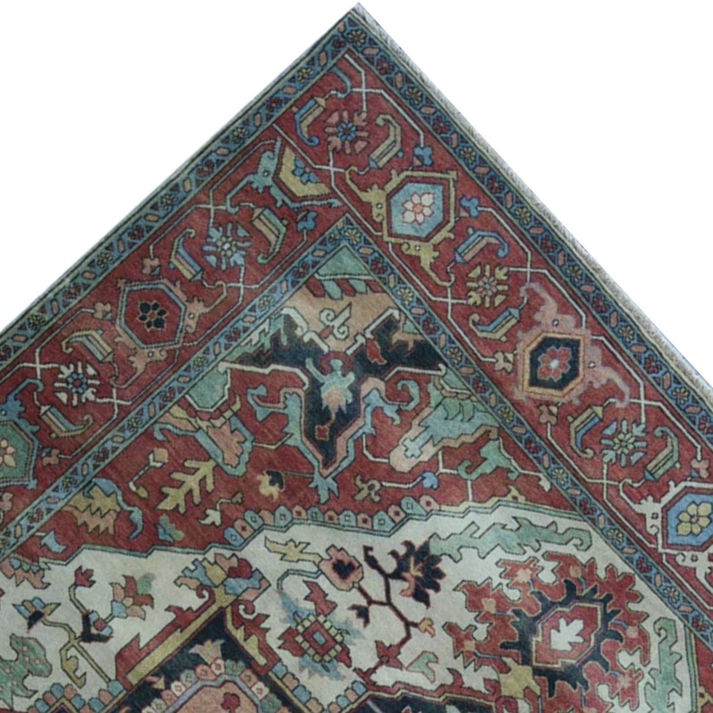 ANTIQUE SERAPI HER34 IVORY / RED 15'9" X 21'5"