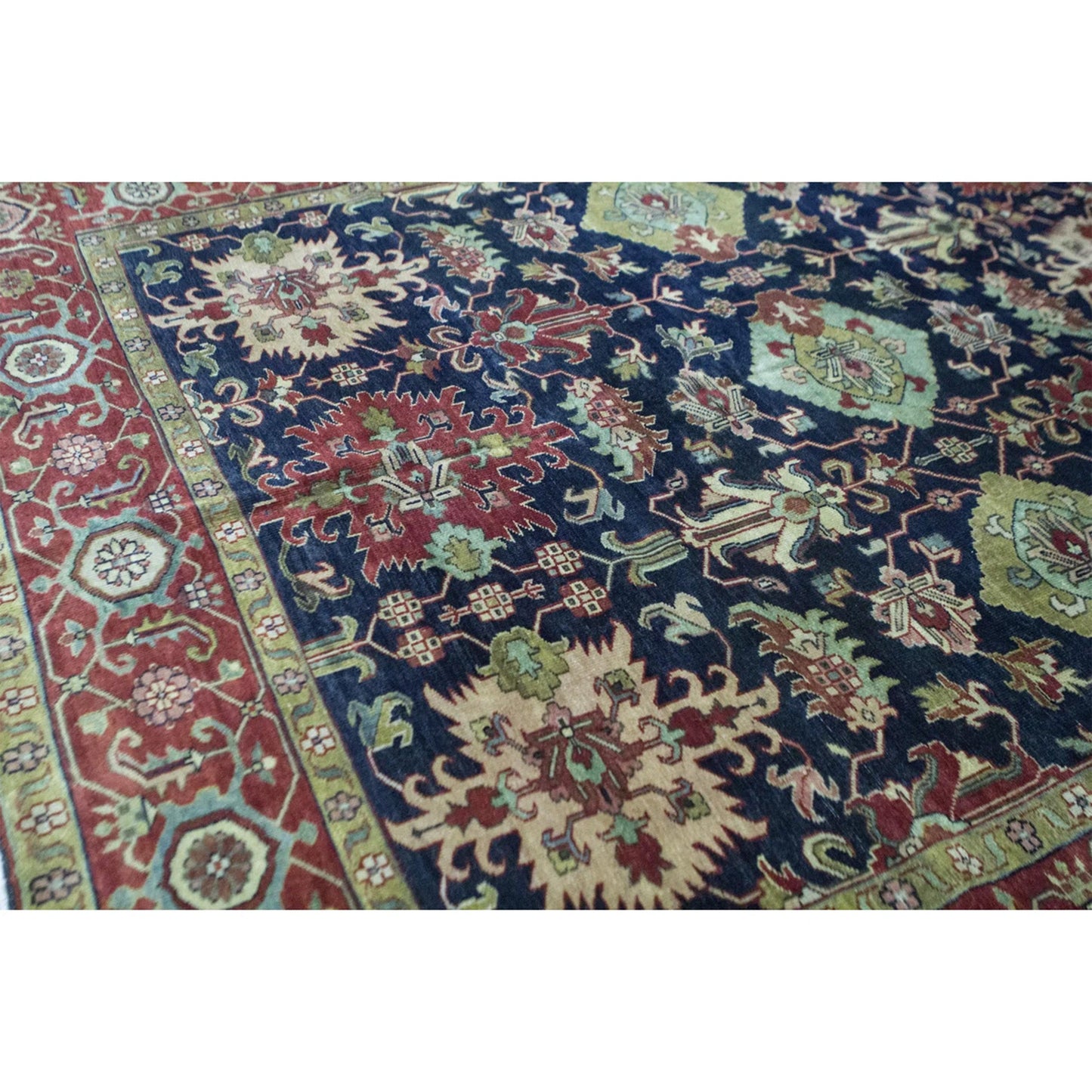 ANTIQUE SULTANABAD CACAU BLUE / RED