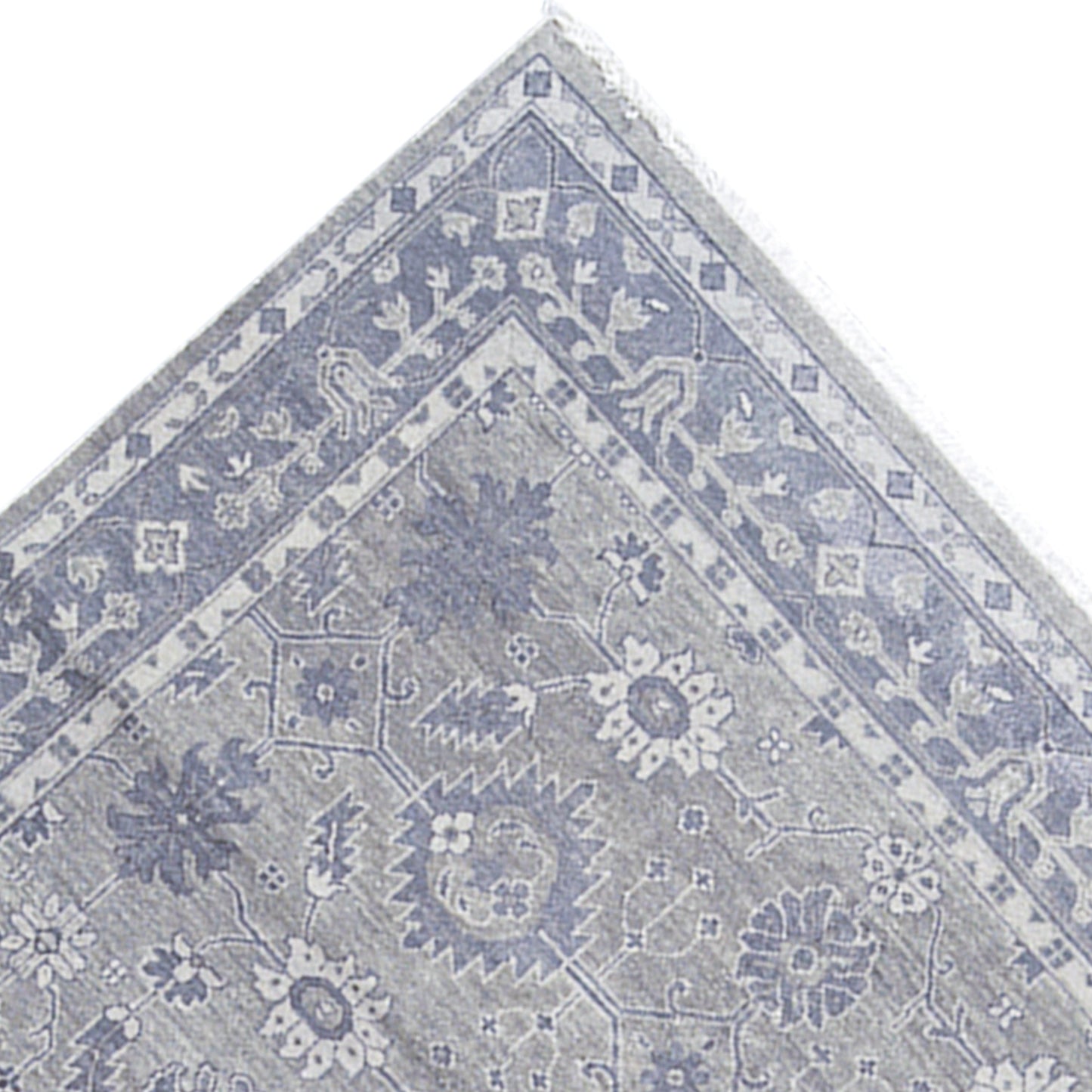 ANTIQUE SULTANABAD S-39- SILVER / BLUE