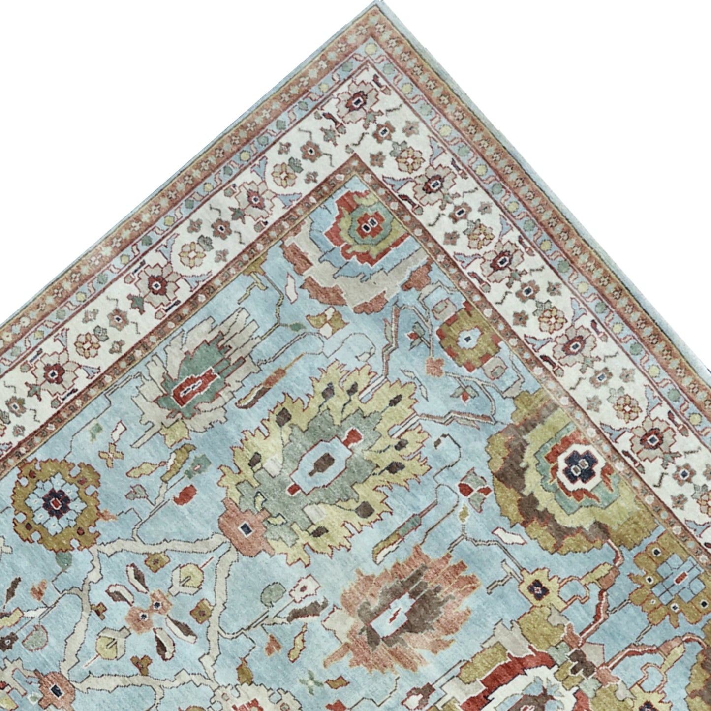 BAKSHAHESH II BKT17 LIGHT BLUE / IVORY