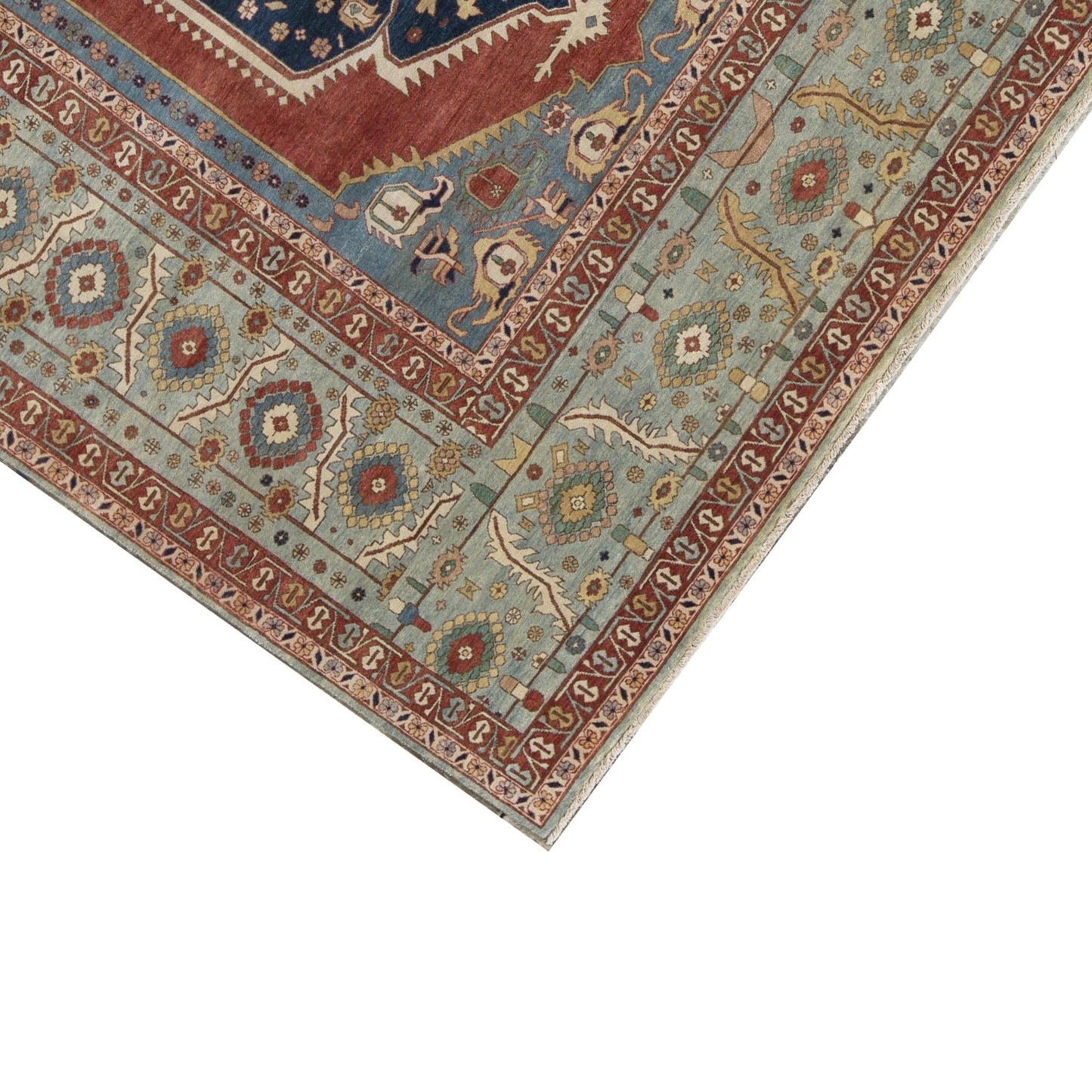 BAKSHAHE B1243 RUST / LIGHT BLUE