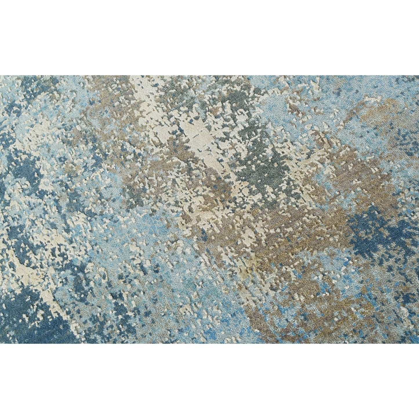CANVAS ART W/ SILK C2363 GREY / BLUE