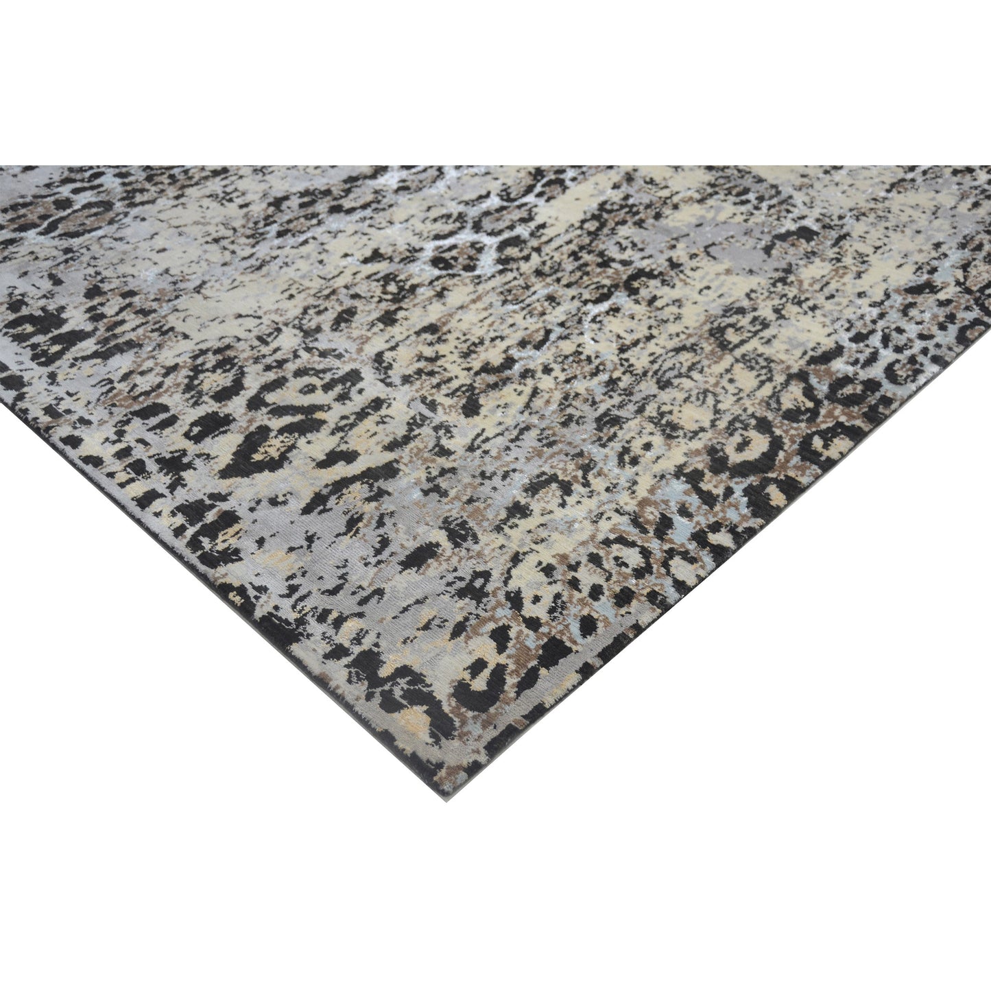 CANVAS ART W/ SILK OC201 BEIGE / LIGHT BLUE