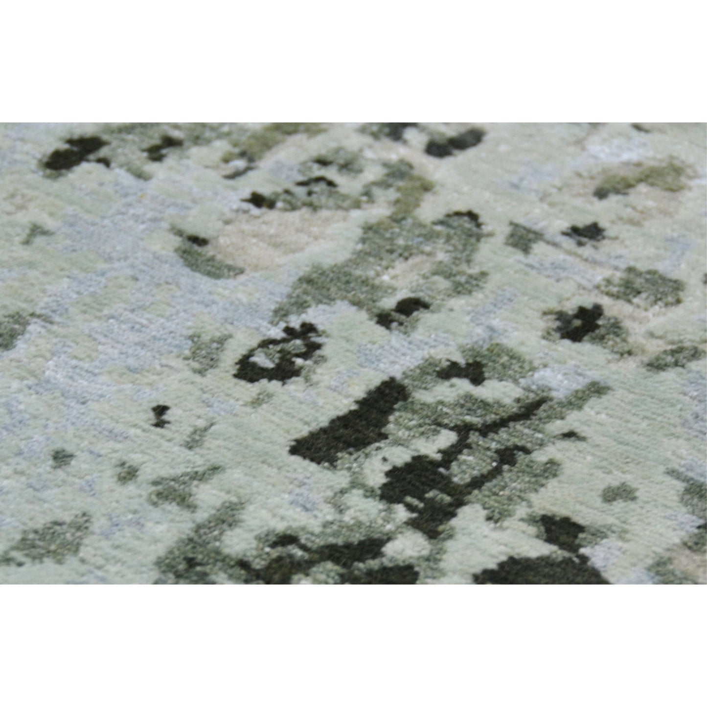 CANVAS ART W/ SILK OC202 IVORY / LIGHT-GREEN