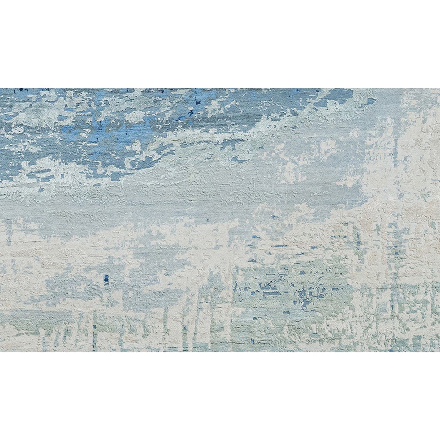 CANVAS ART W / SILK J1062 SILVER / LIGHT BLUE