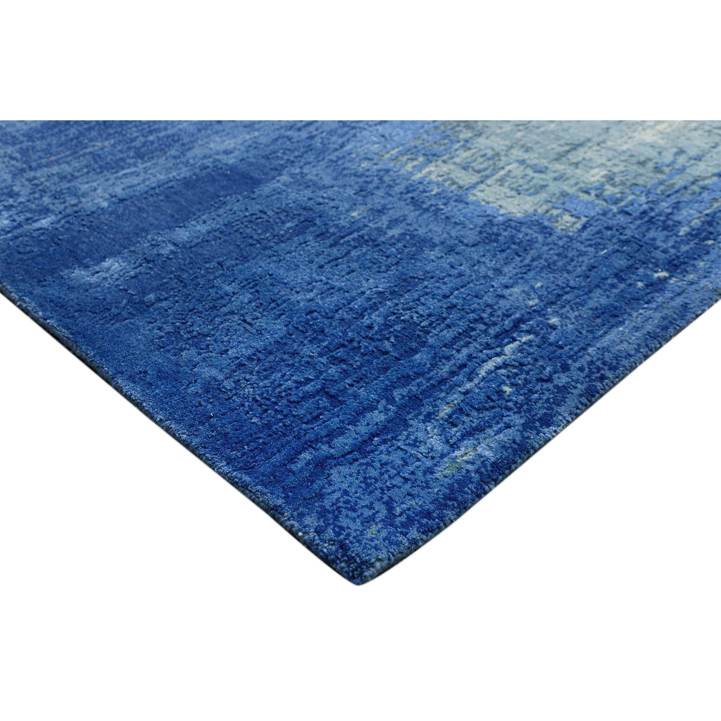 CANVAS ART W/ SILK J1087 BLUE / SILVER