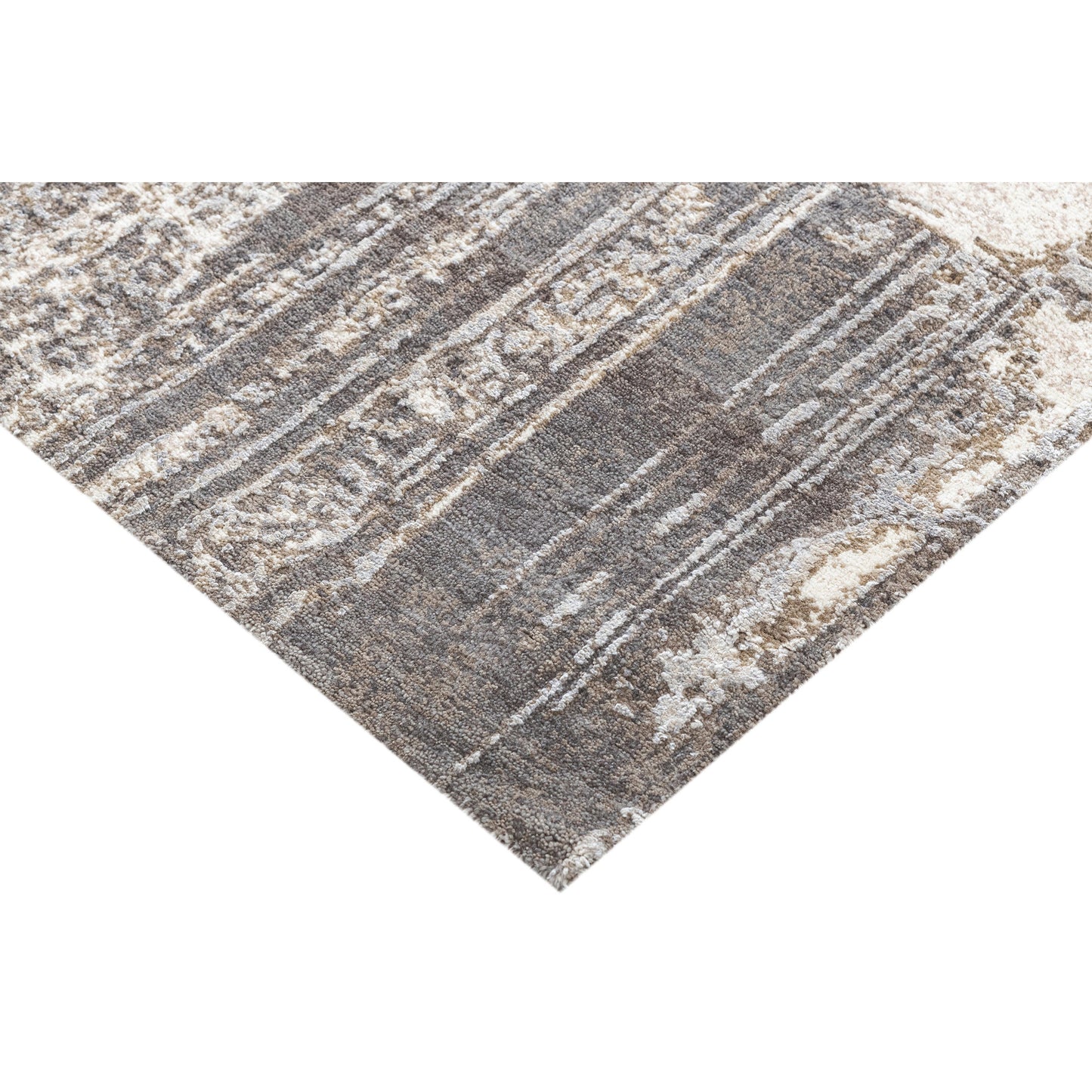 CANVAS ART W/ SILK J1093 BEIGE / GREY