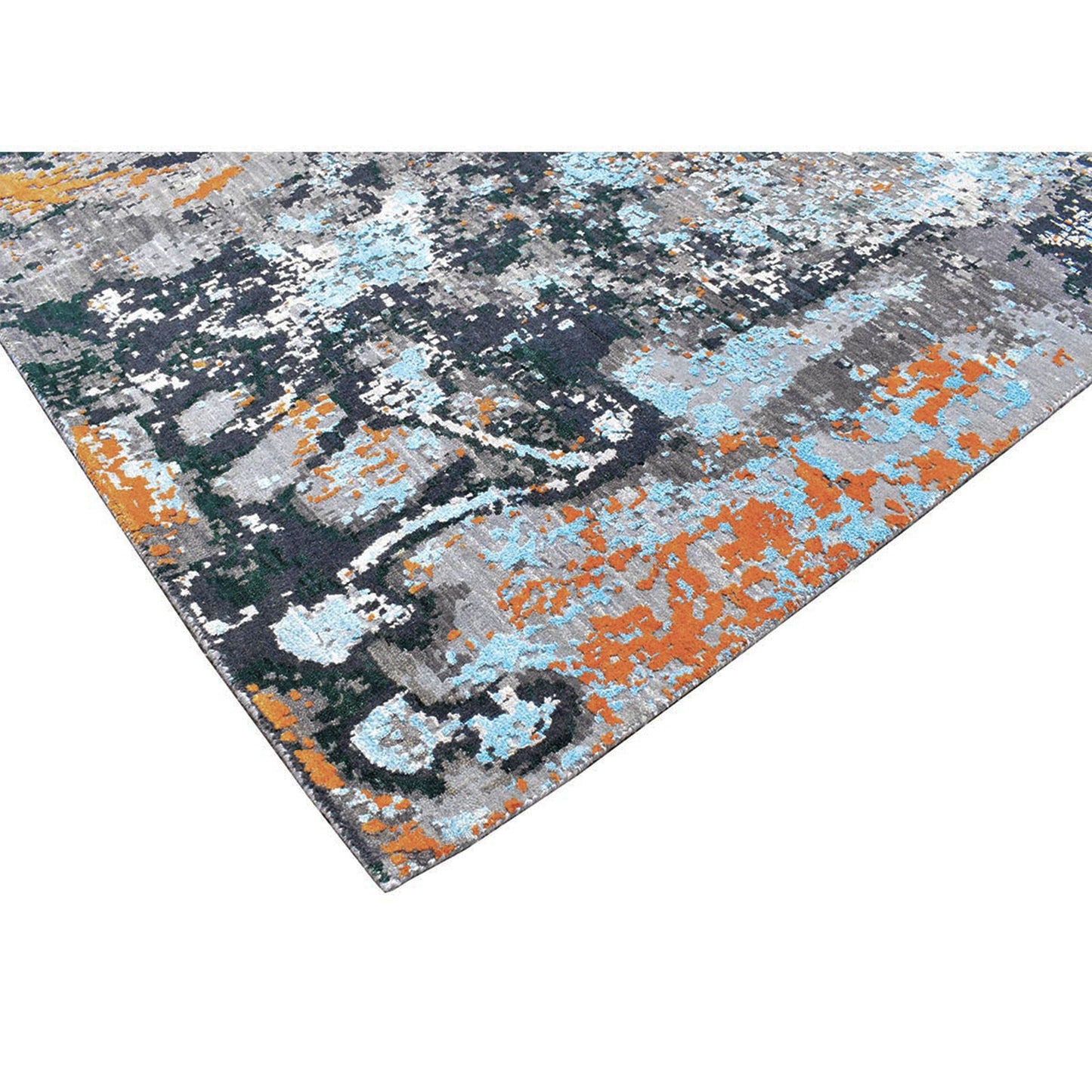 CANVAS ART W/ SILK J1139 GREY / MULTI