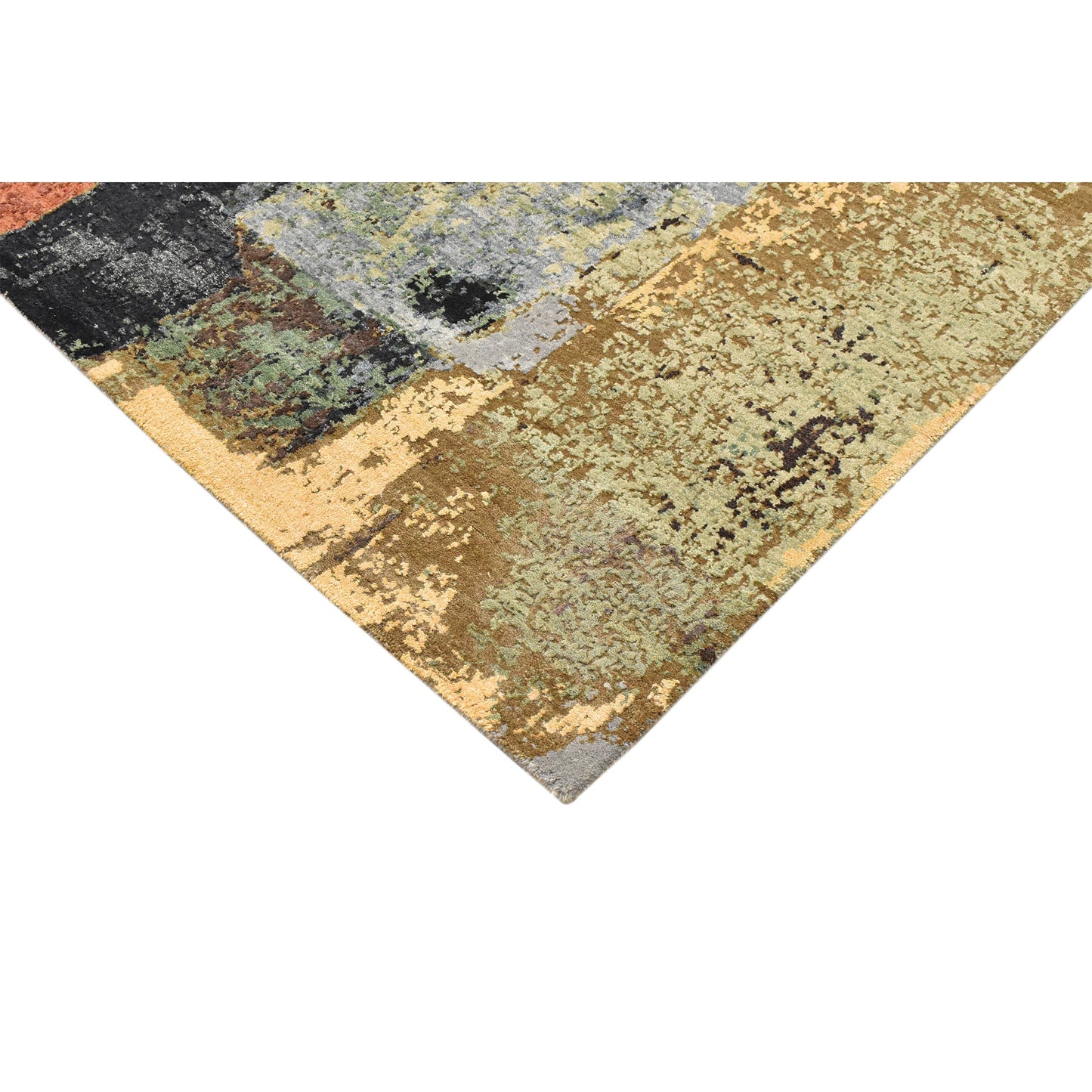 CANVAS ART W/ SILK JC711 SILVER / GREEN
