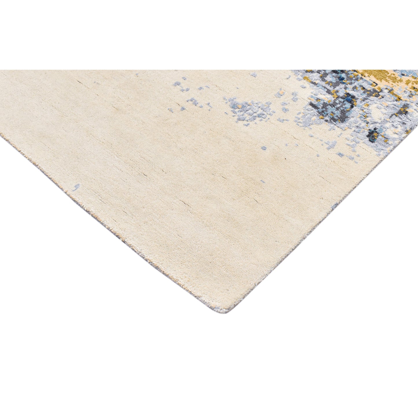 CANVAS ART W/ SILK JC726 IVORY / BLUE