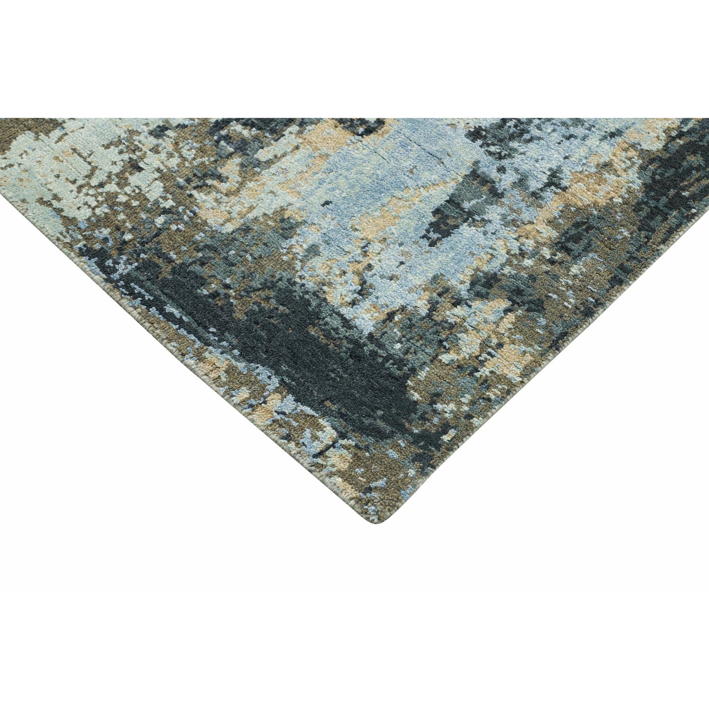 CANVAS ART W/ SILK JC736 LIGHT BLUE / BLACK