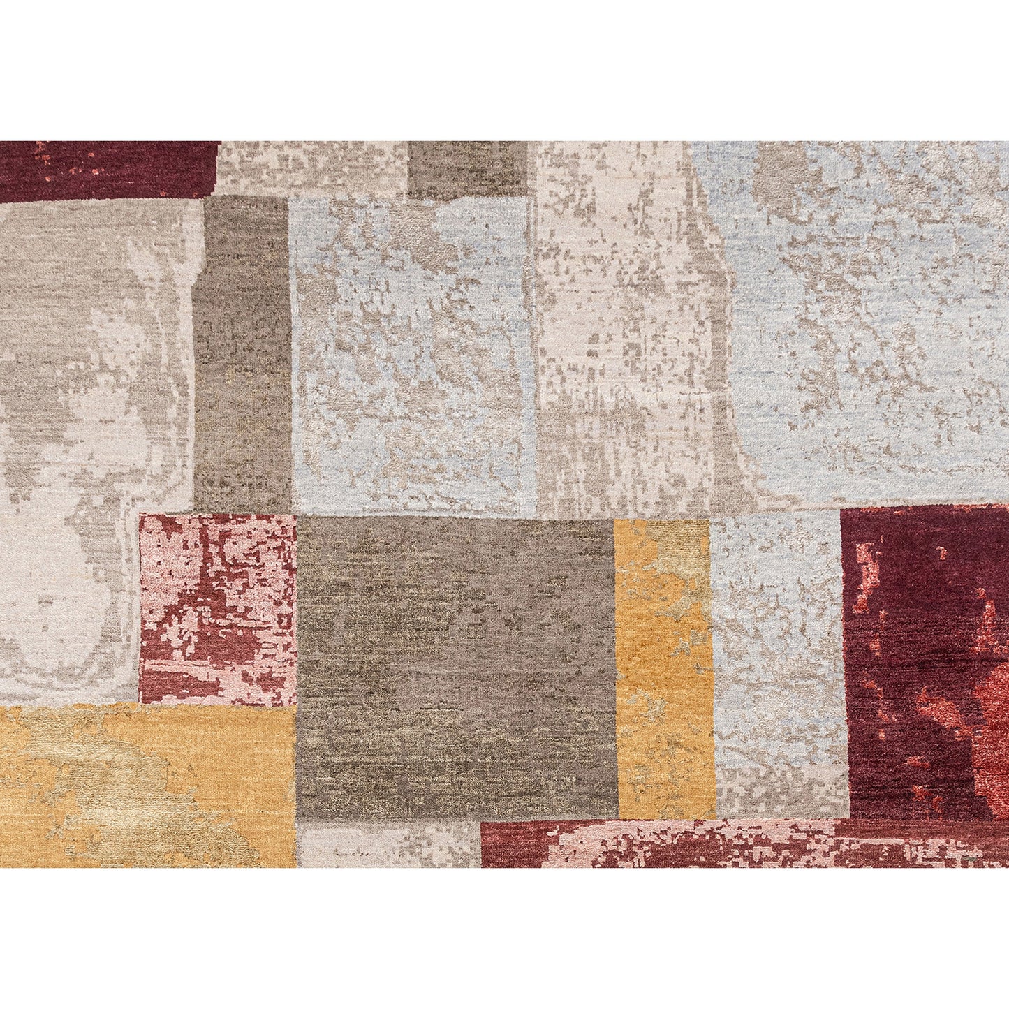 CANVAS ART W/ SILK JC740 BEIGE / RED