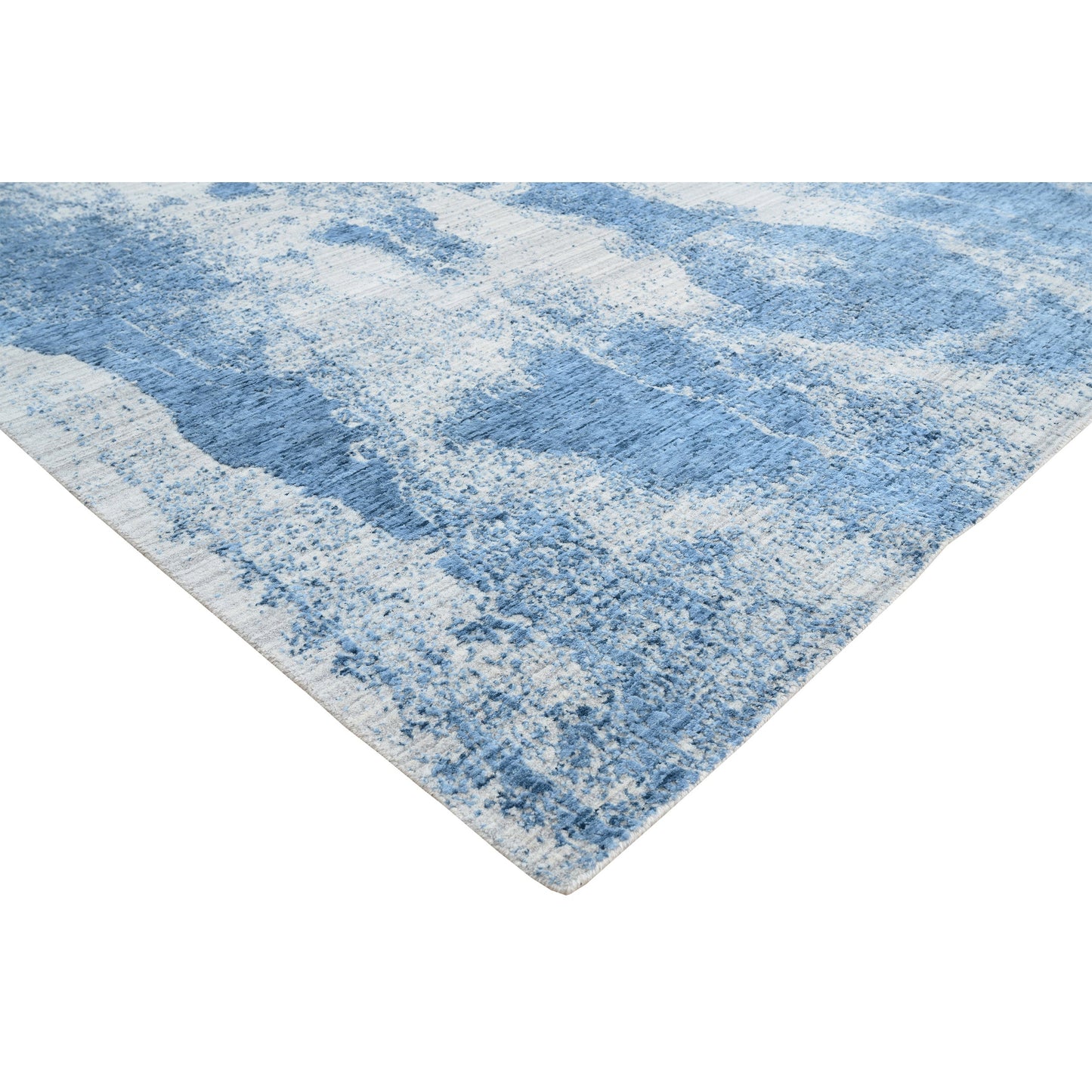 HANDLOOMED JACQUARD RA259 SILVER / BLUE