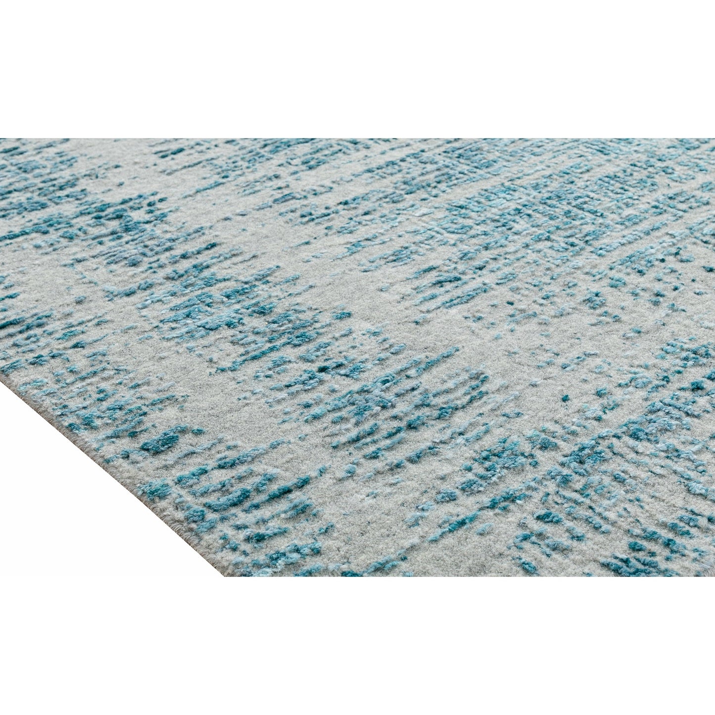 HANDLOOMED JACQUARD RC128 IVORY / BLUE