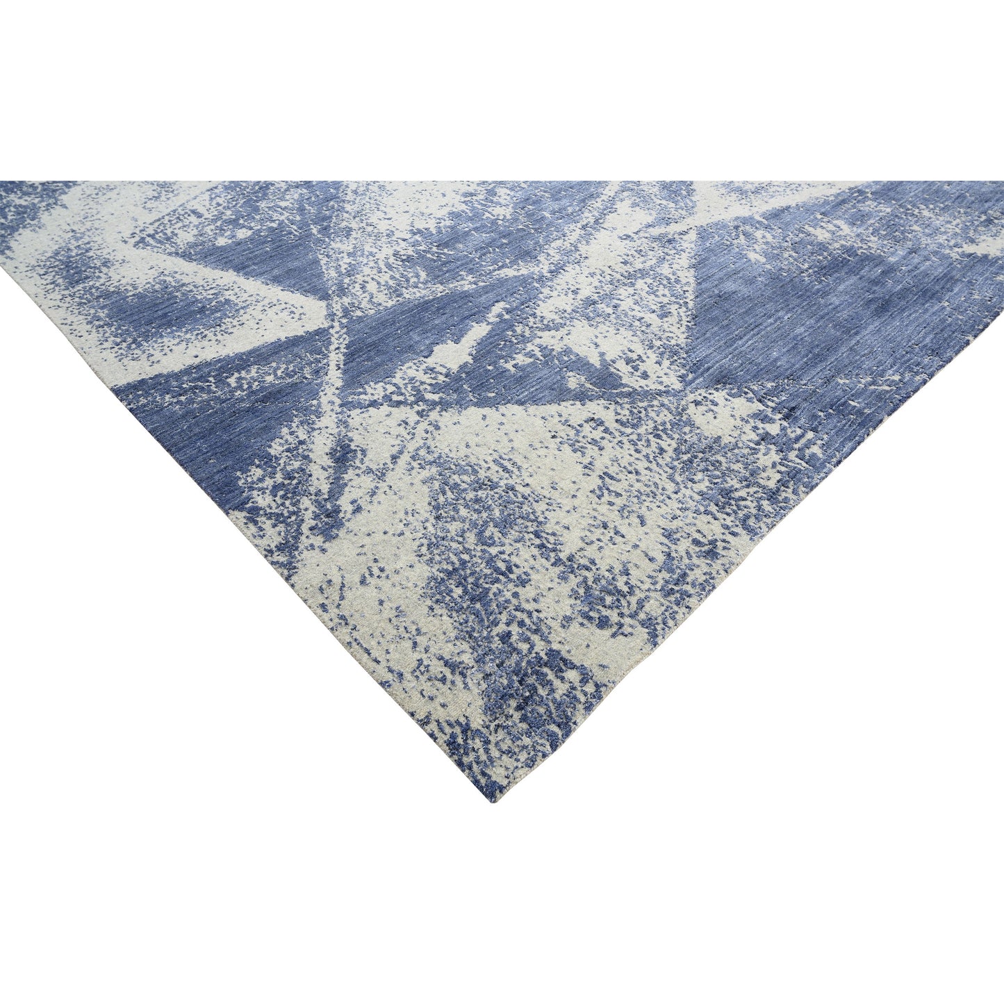 HANDLOOMED JACQUARD RC198 SILVER / BLUE