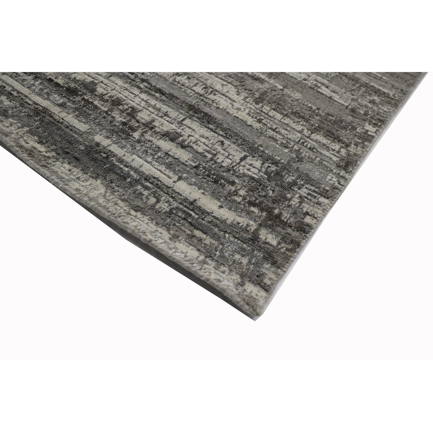 HANDLOOMED JACQUARD RK087 IVORY / CHARCOAL