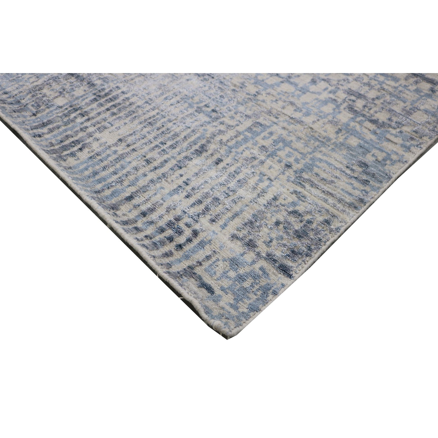 HANDLOOMED JACQUARD RK203 SILVER / BLUE