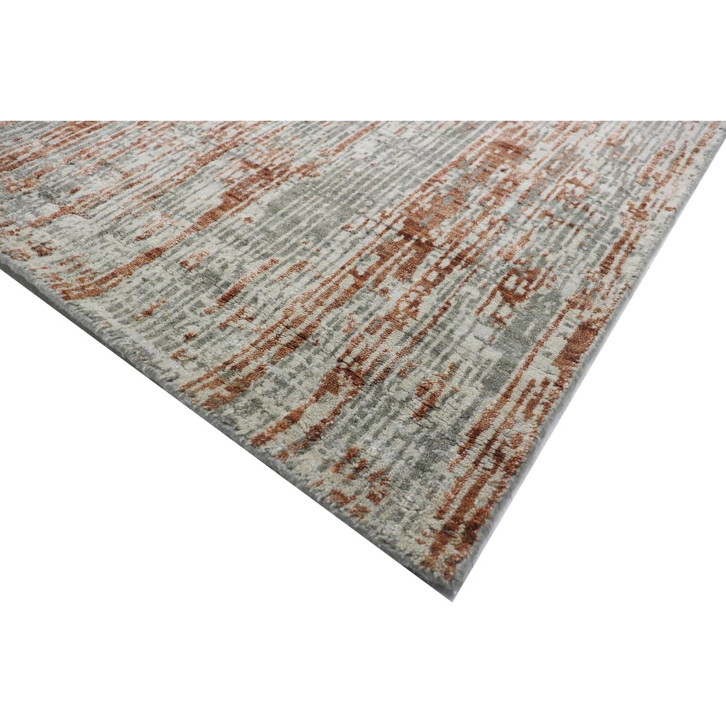 HANDLOOMED JACQUARD RK208 COPPER / GREY
